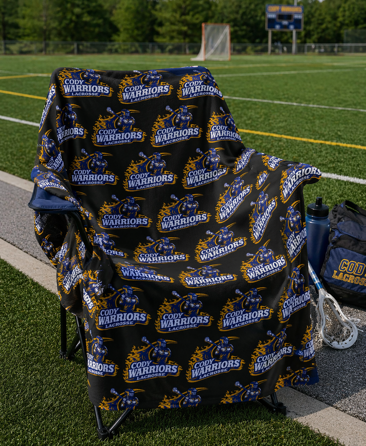 Warriors Velveteen Plush Blanket – Soft Team Throw for Fans &amp; Game Days product thumbnail image