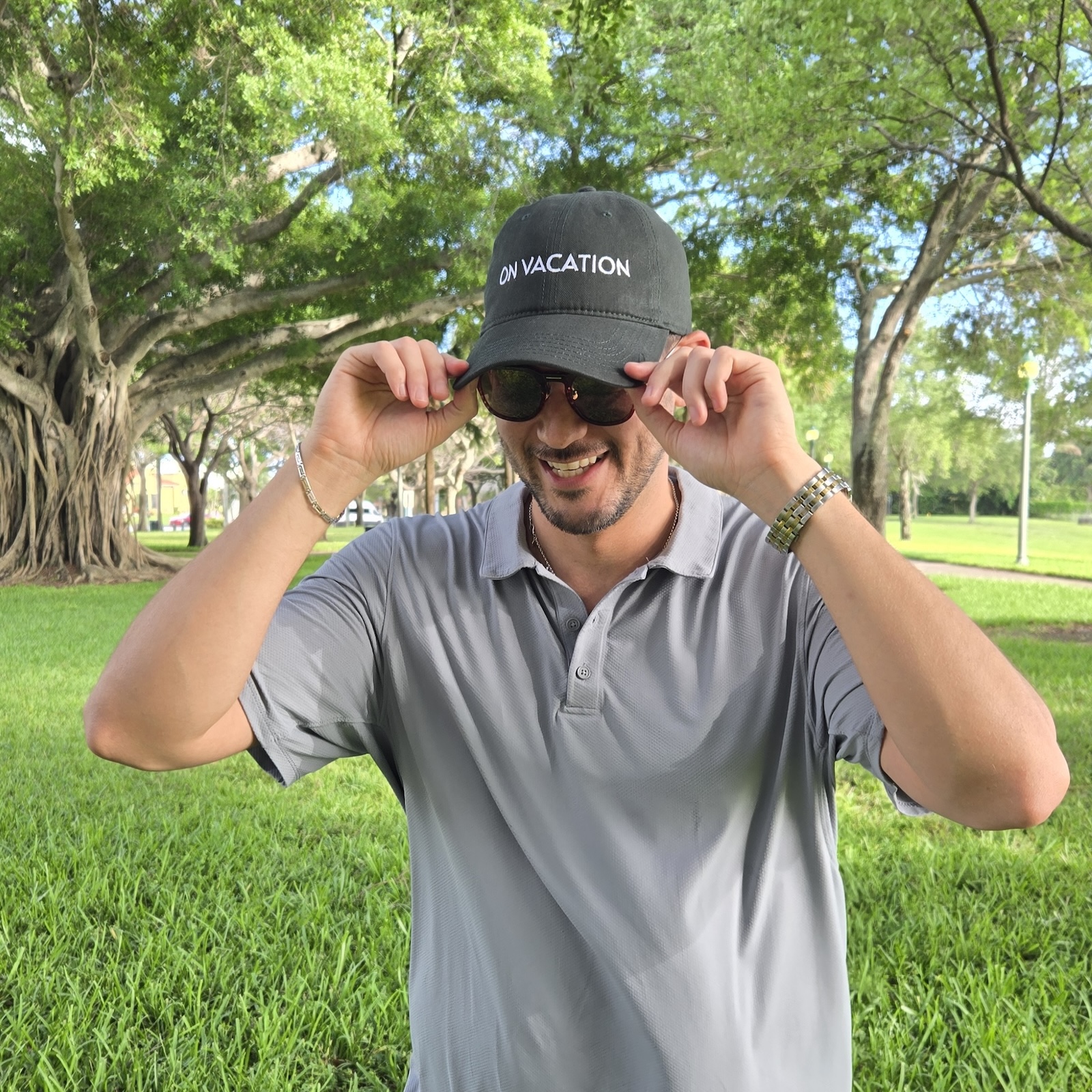 On Vacation Baseball Cap — Embroidered product thumbnail image On Vacation Baseball Cap — Embroidered product thumbnail image