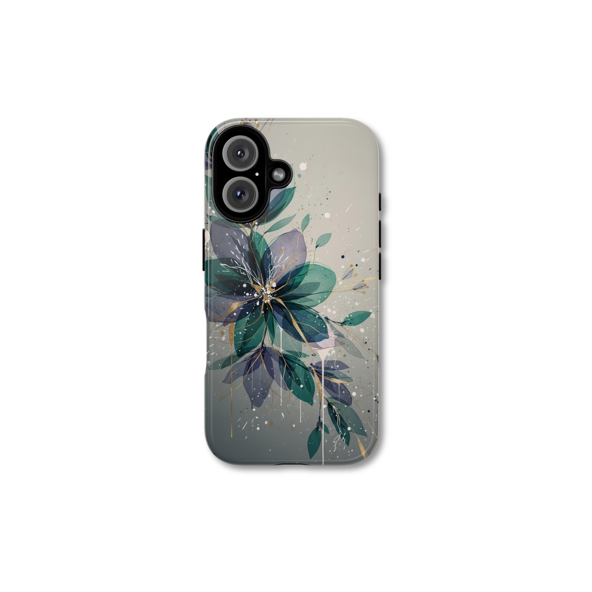 Modern Botanical Phone Case – Abstract Floral Tough Cover