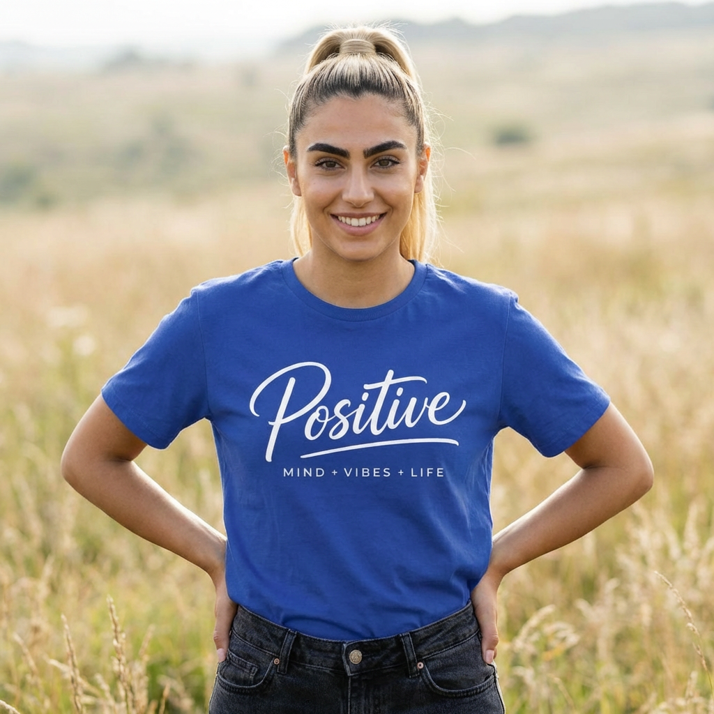 Positive Mind Vibes Life T-Shirt — Inspirational Graphic Tee product thumbnail image Positive Mind Vibes Life T-Shirt — Inspirational Graphic Tee product thumbnail image