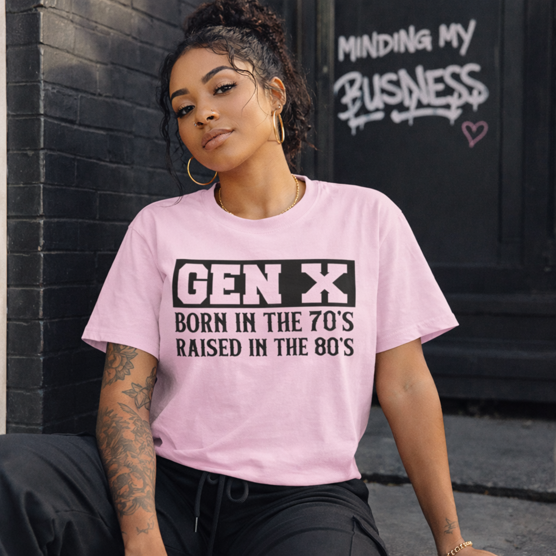 Gen X T-Shirt - "Born in the 70s, Raised in the 80s" Retro Tee