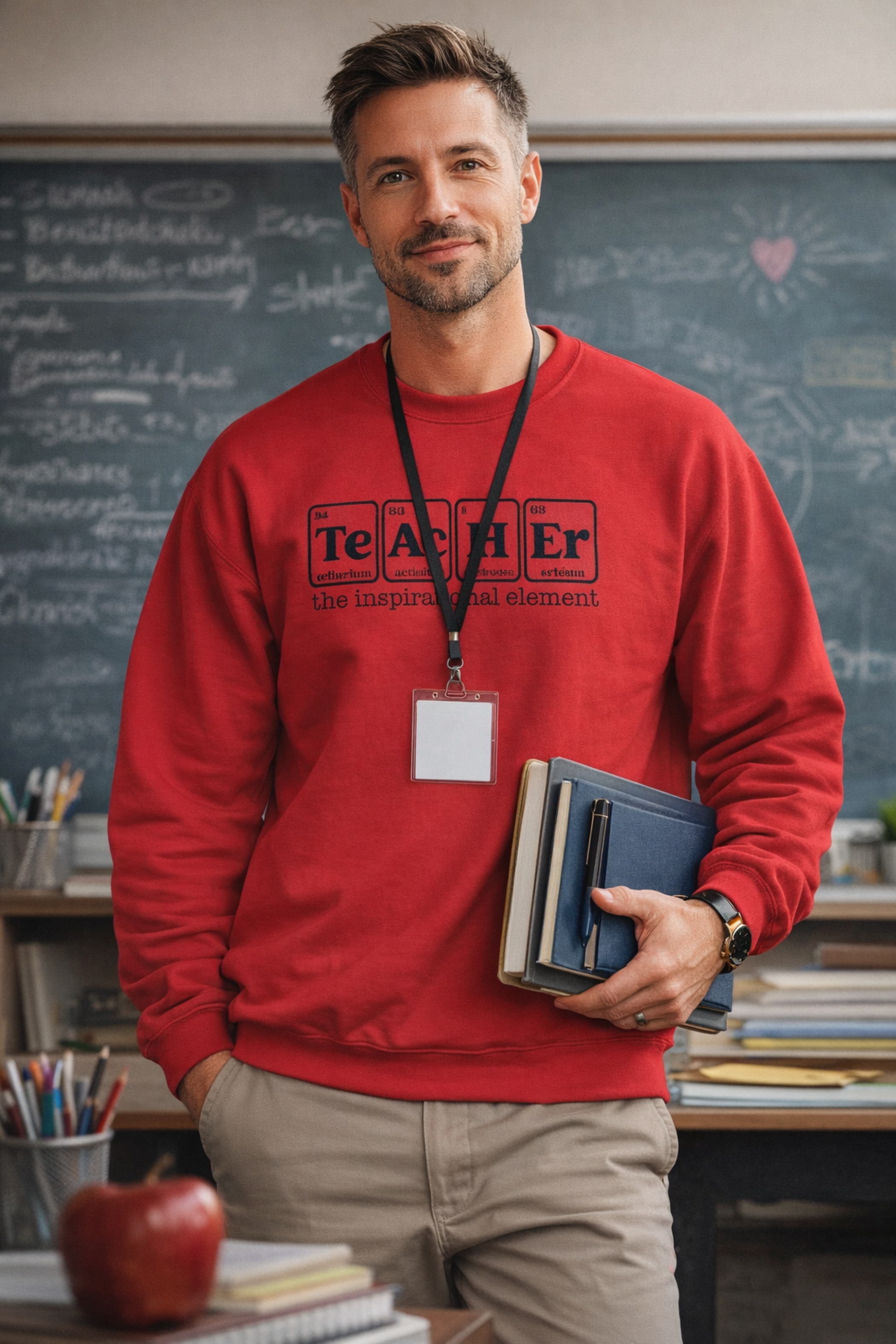 Embroidered Teacher Appreciation Unisex Crewneck Sweatshirt