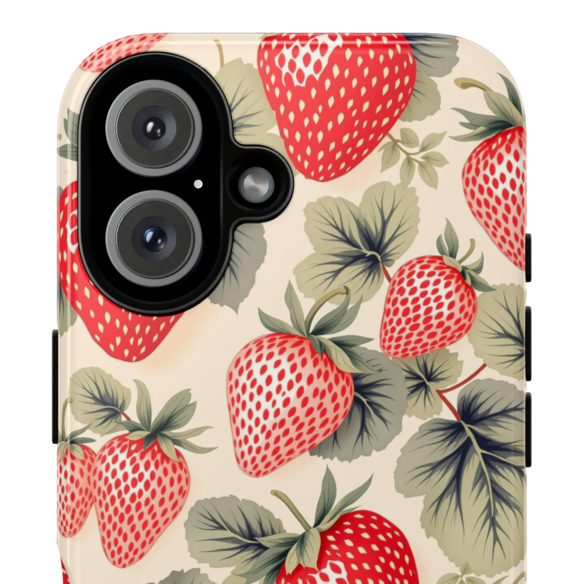 Strawberry Botanical Phone Case — Cute Fruit Pattern Tough Cover product thumbnail image