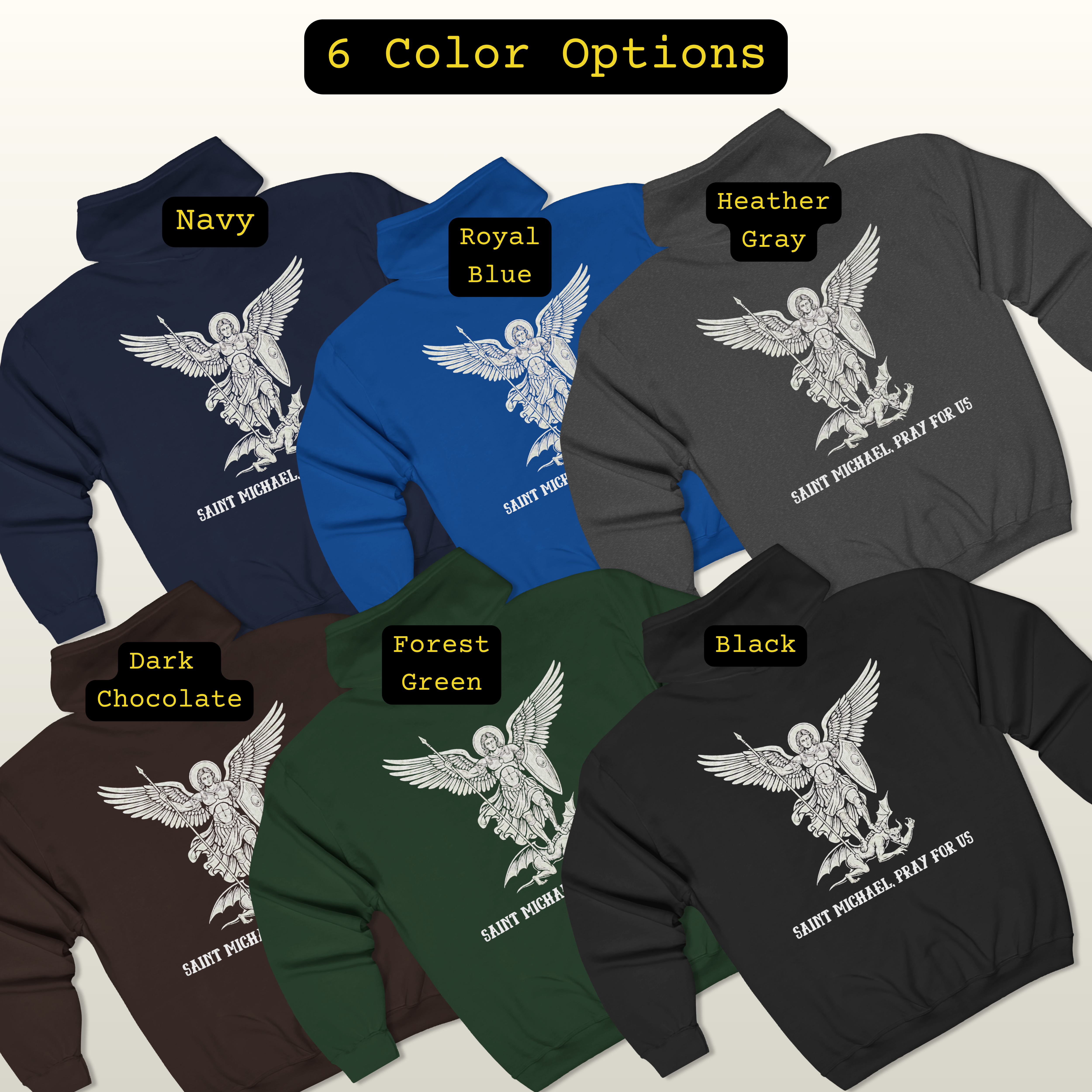 Saint Michael the Archangel: Full Zip Heavy Blend Hoodie product thumbnail image Saint Michael the Archangel: Full Zip Heavy Blend Hoodie product thumbnail image