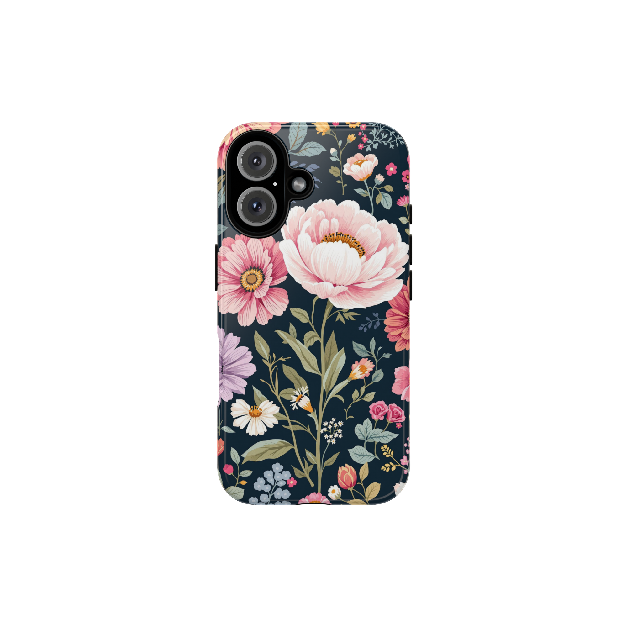 Dark Floral Tough Phone Case — Elegant Botanical Cover