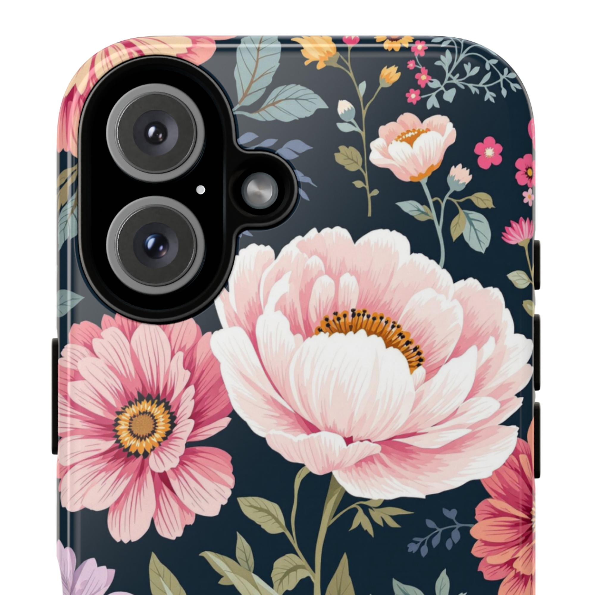 Dark Floral Tough Phone Case — Elegant Botanical Cover product thumbnail image