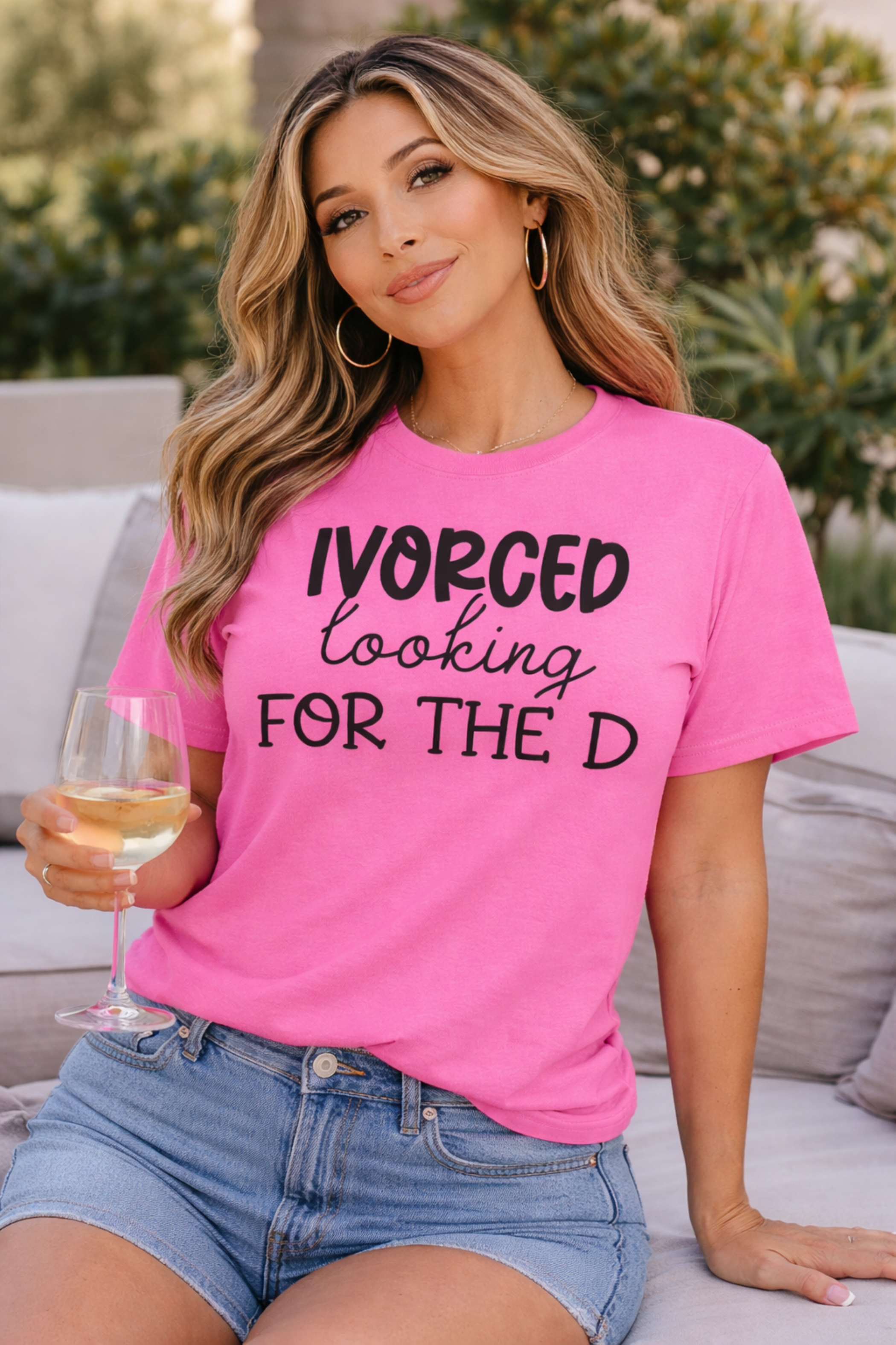 T-Shirt — "Divorced Looking for the D" Funny Divorce Recovery Tee