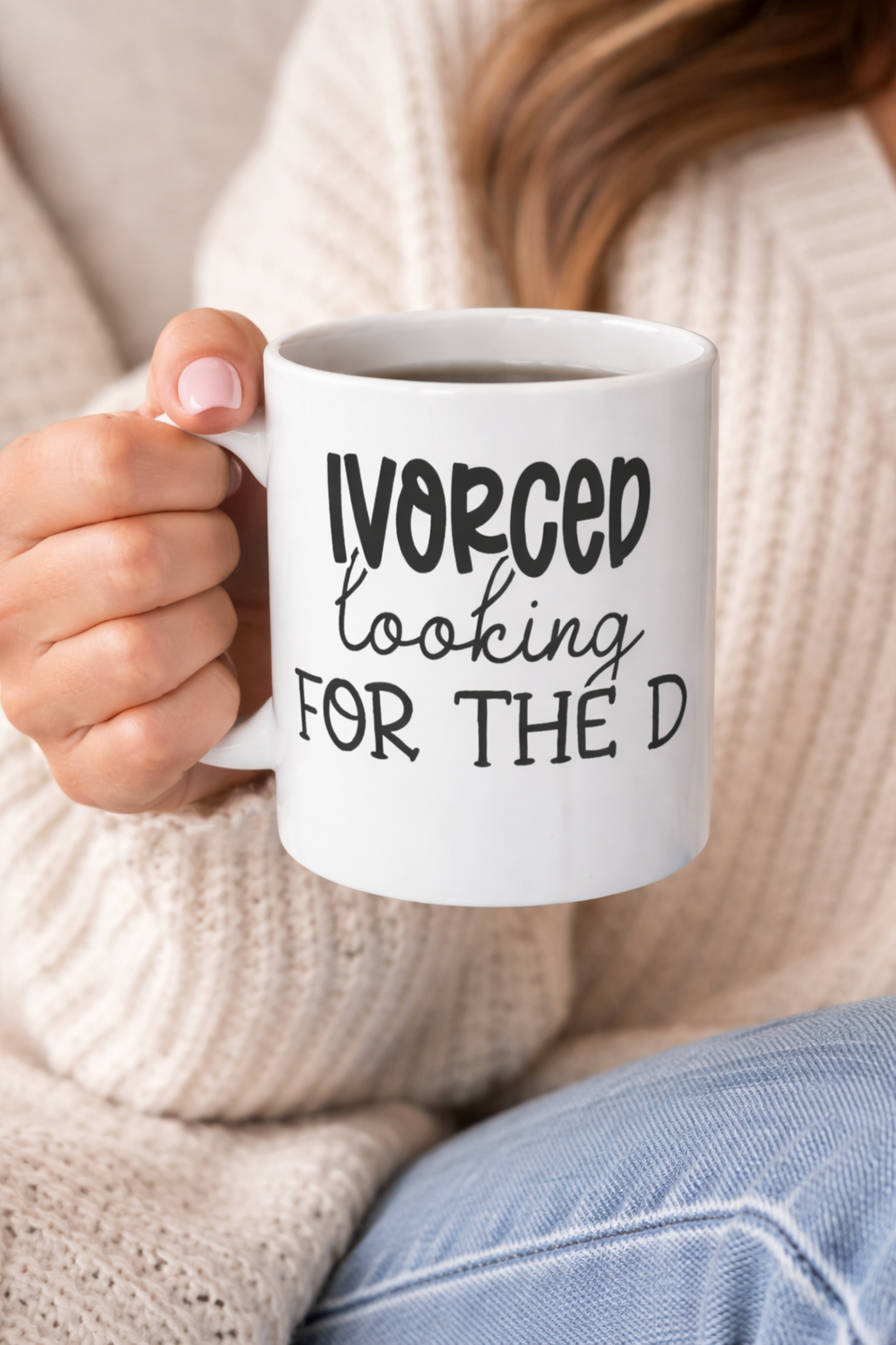 IVORCED Looking for the D Mug — 11oz Divorce Humor Coffee Cup product thumbnail image
