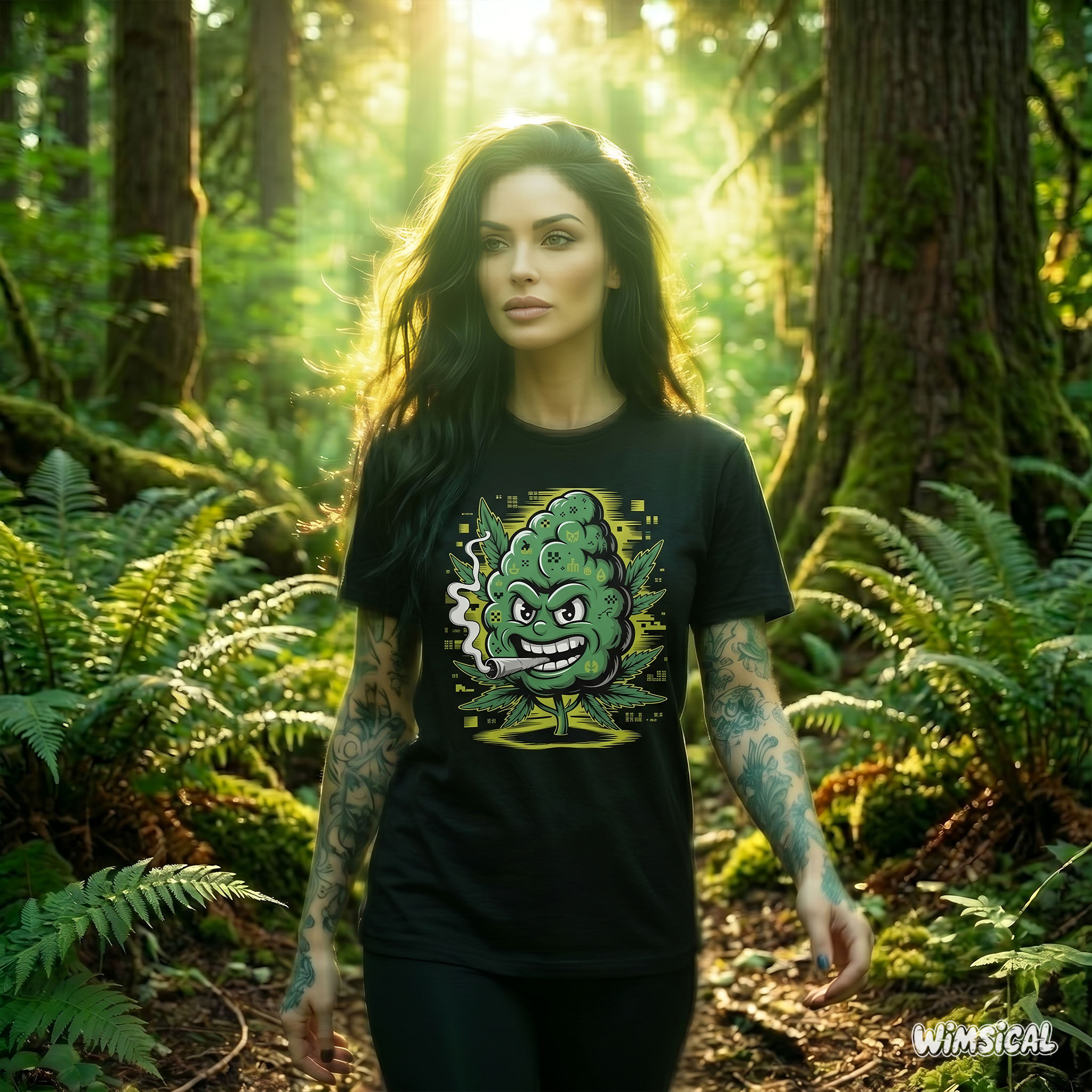 Corrupted Kush – Glitch Bud Streetwear Unisex T-Shirt product thumbnail image