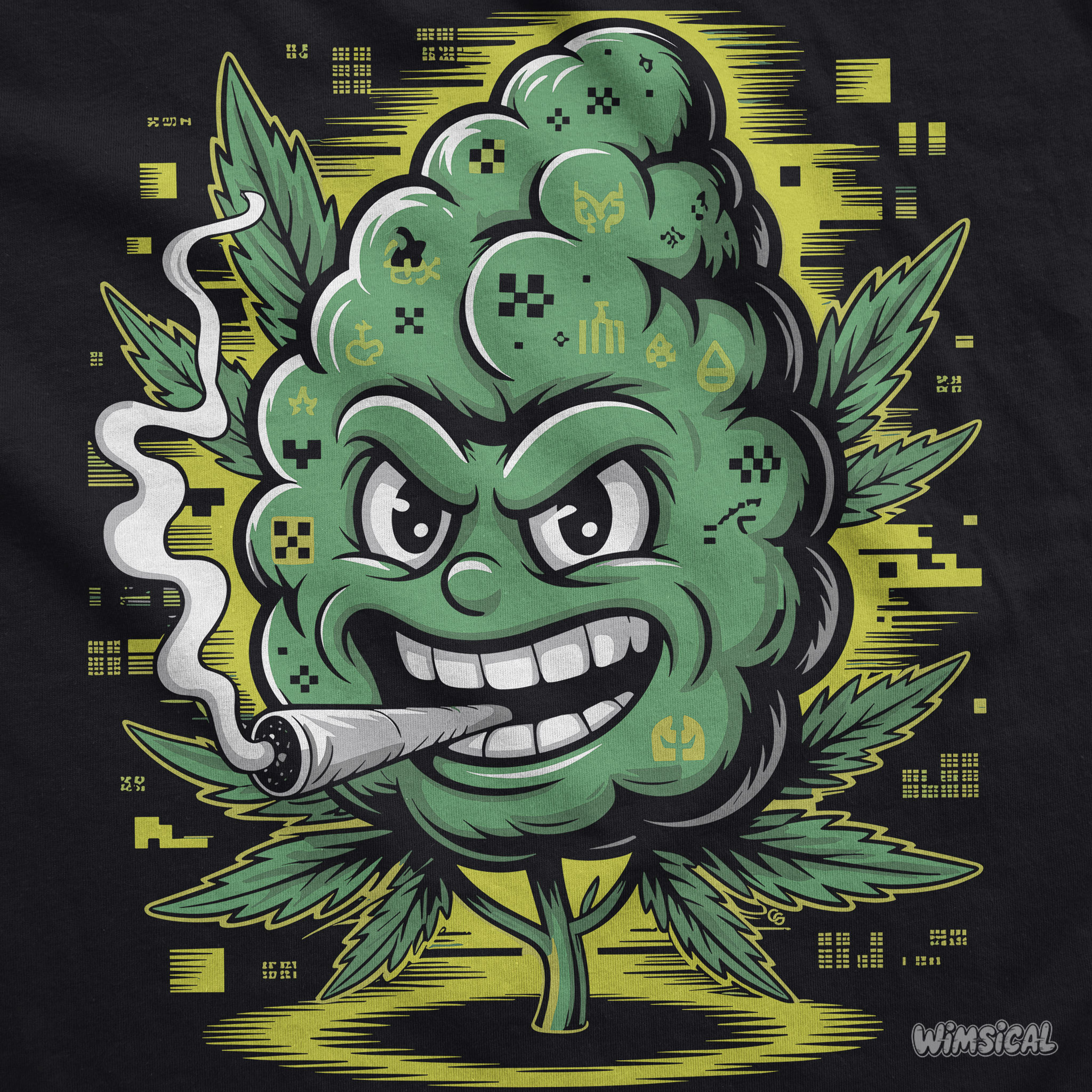 Corrupted Kush – Glitch Bud Streetwear Unisex T-Shirt product thumbnail image