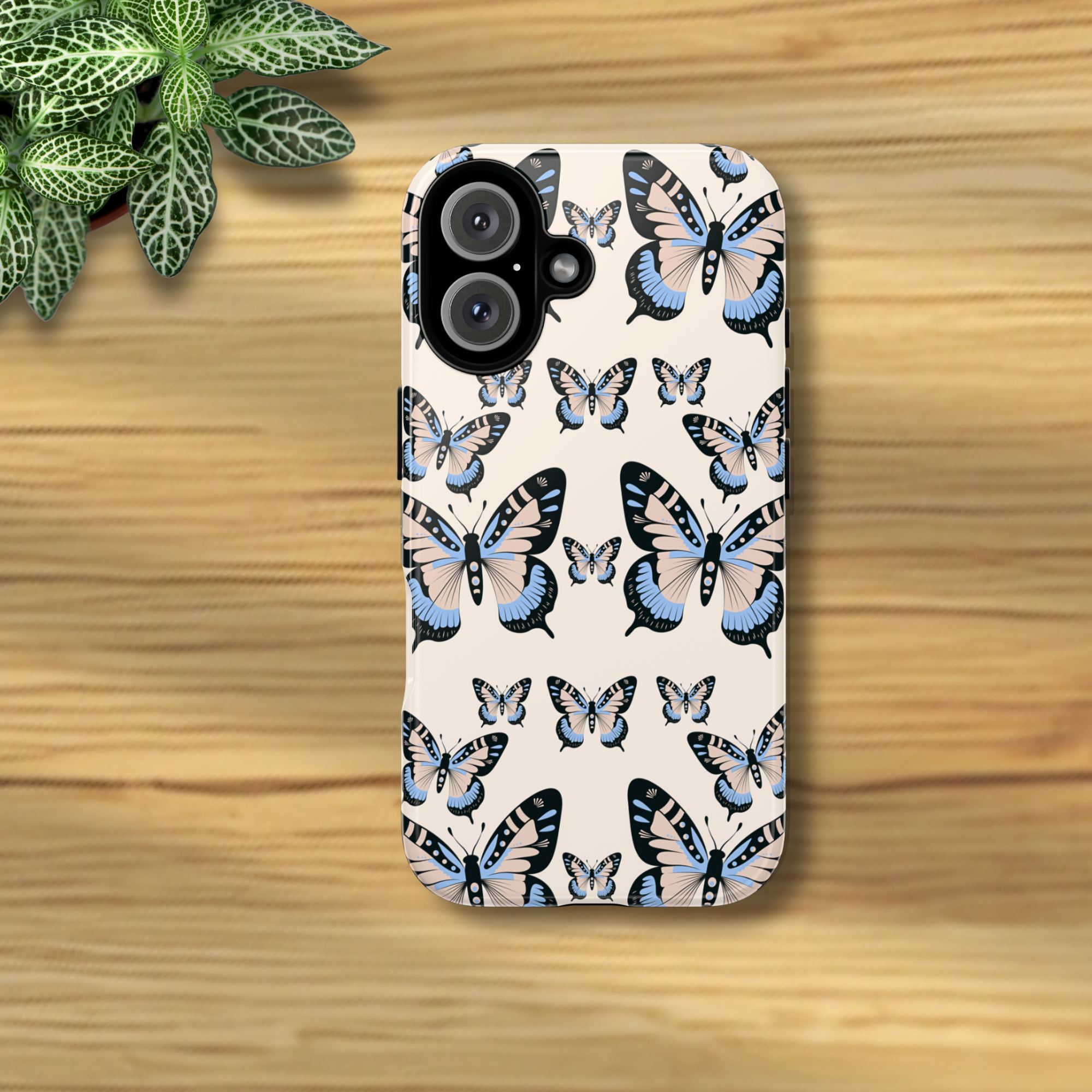 Butterfly Pattern Phone Case — Soft Aesthetic Tough Cover product thumbnail image Butterfly Pattern Phone Case — Soft Aesthetic Tough Cover product thumbnail image