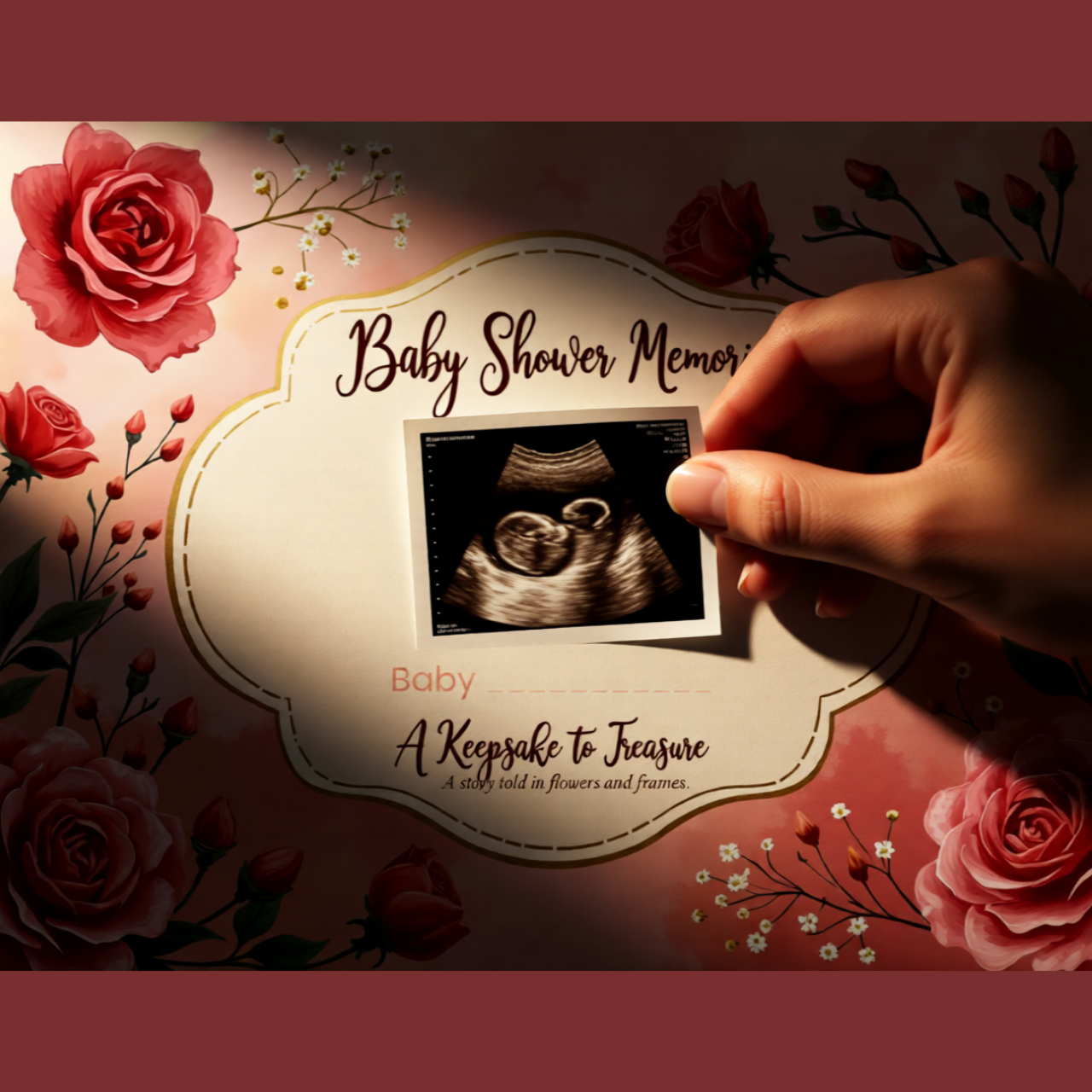 Personalized Baby Shower Keepsake Photo Book | Unique 11.5 x 8 Gift for Moms &amp; Kids | 24 Pages to Fill At Your Own Pace