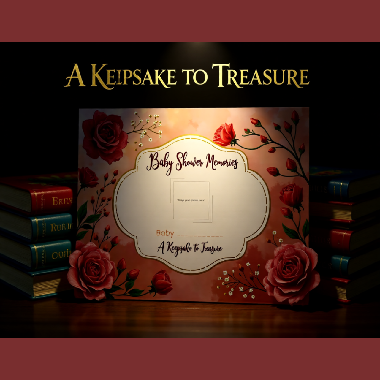 Personalized Baby Shower Keepsake Photo Book | Unique 11.5 x 8 Gift for Moms & Kids | 24 Pages to Fill At Your Own Pace product thumbnail image Personalized Baby Shower Keepsake Photo Book | Unique 11.5 x 8 Gift for Moms & Kids | 24 Pages to Fill At Your Own Pace product thumbnail image