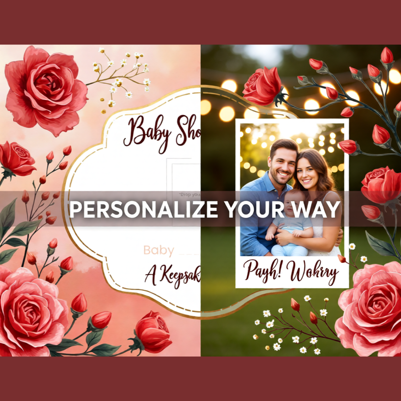 Custom Baby Shower Keepsake Hardcover Photo Book — 24-Page Gift for Moms &amp; Kids product thumbnail image