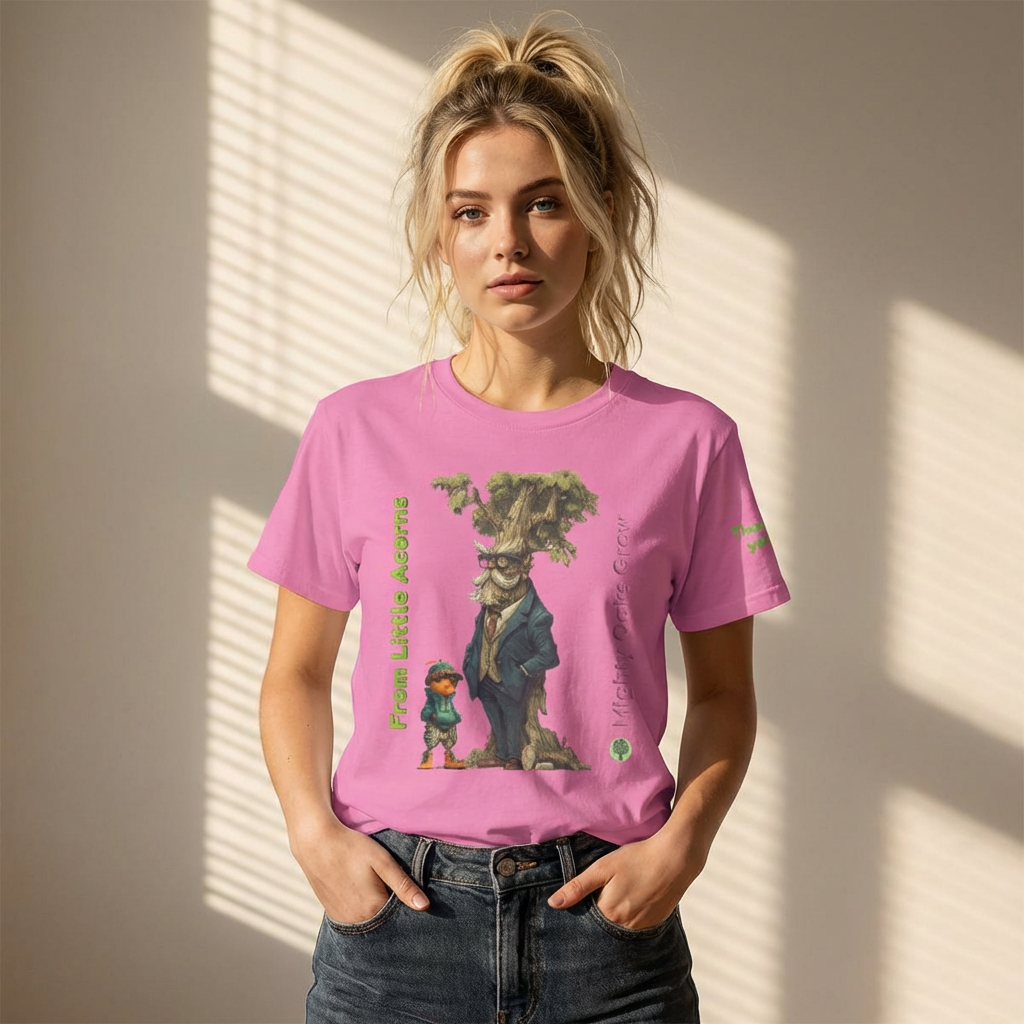 Tree Gentleman &amp; Little Acorn T-Shirt — "From Little Acorns Mighty Oaks Grow" product thumbnail image