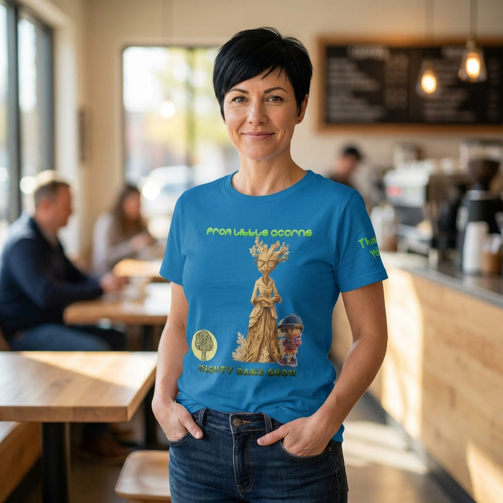 Mighty Oaks Grow T-Shirt — Cute Tree Spirit &amp; Friends Graphic Tee