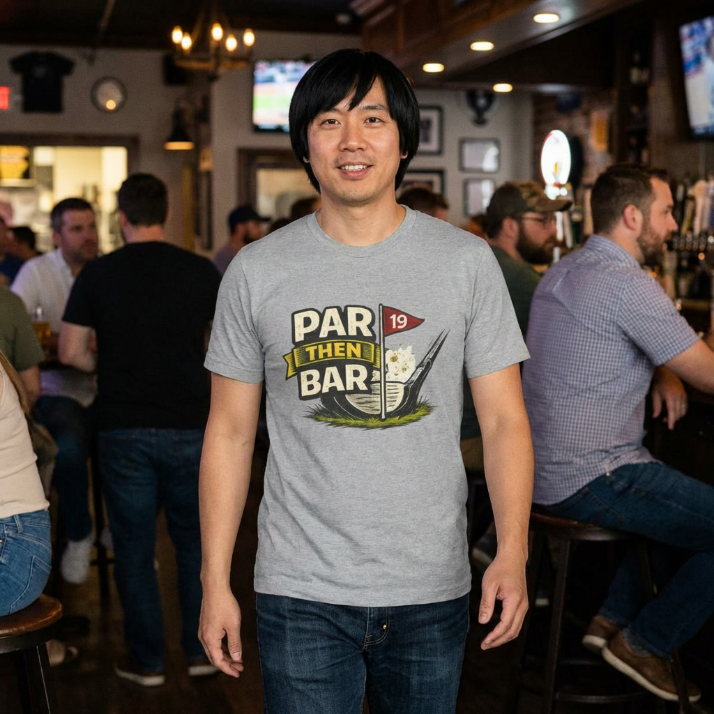 Golf 'Par Then Bar' Graphic Tee — Funny Golfing Shirt for Players &amp; Fans