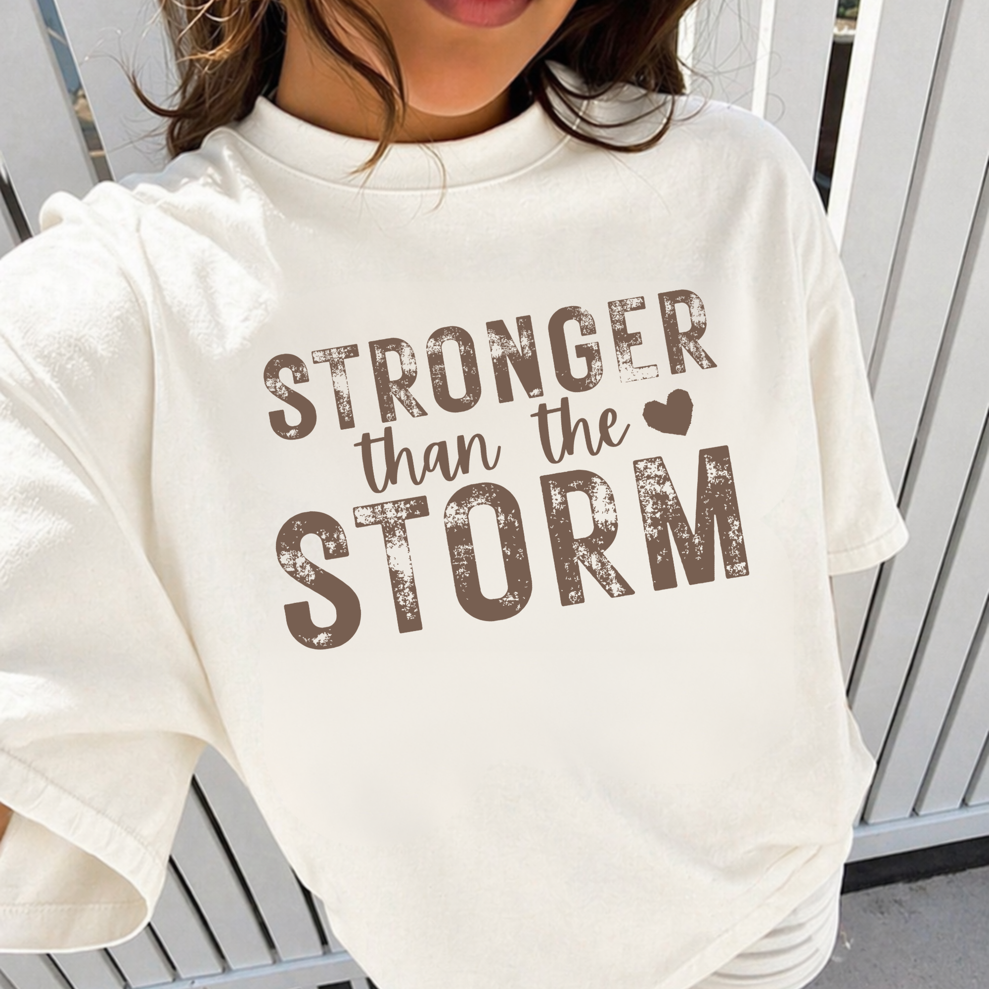 Stronger Than the Storm T-Shirt — Inspirational Resilience Tee product thumbnail image