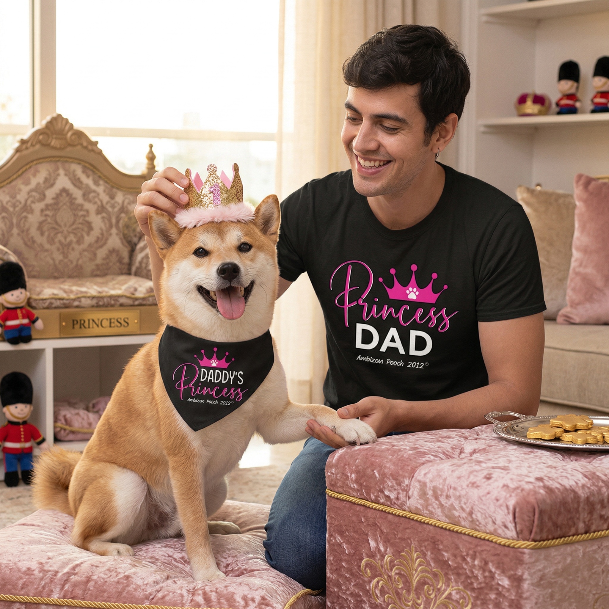  Doggy Parent "Princess Dad"  — Matching "Daddy's Princess" Doggy Tee 