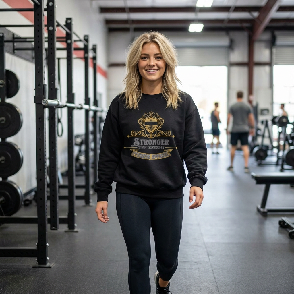 Jimmy T's Apparel Stronger Than Yesterday Unisex Heavy Blend™ Crewneck Sweatshirt