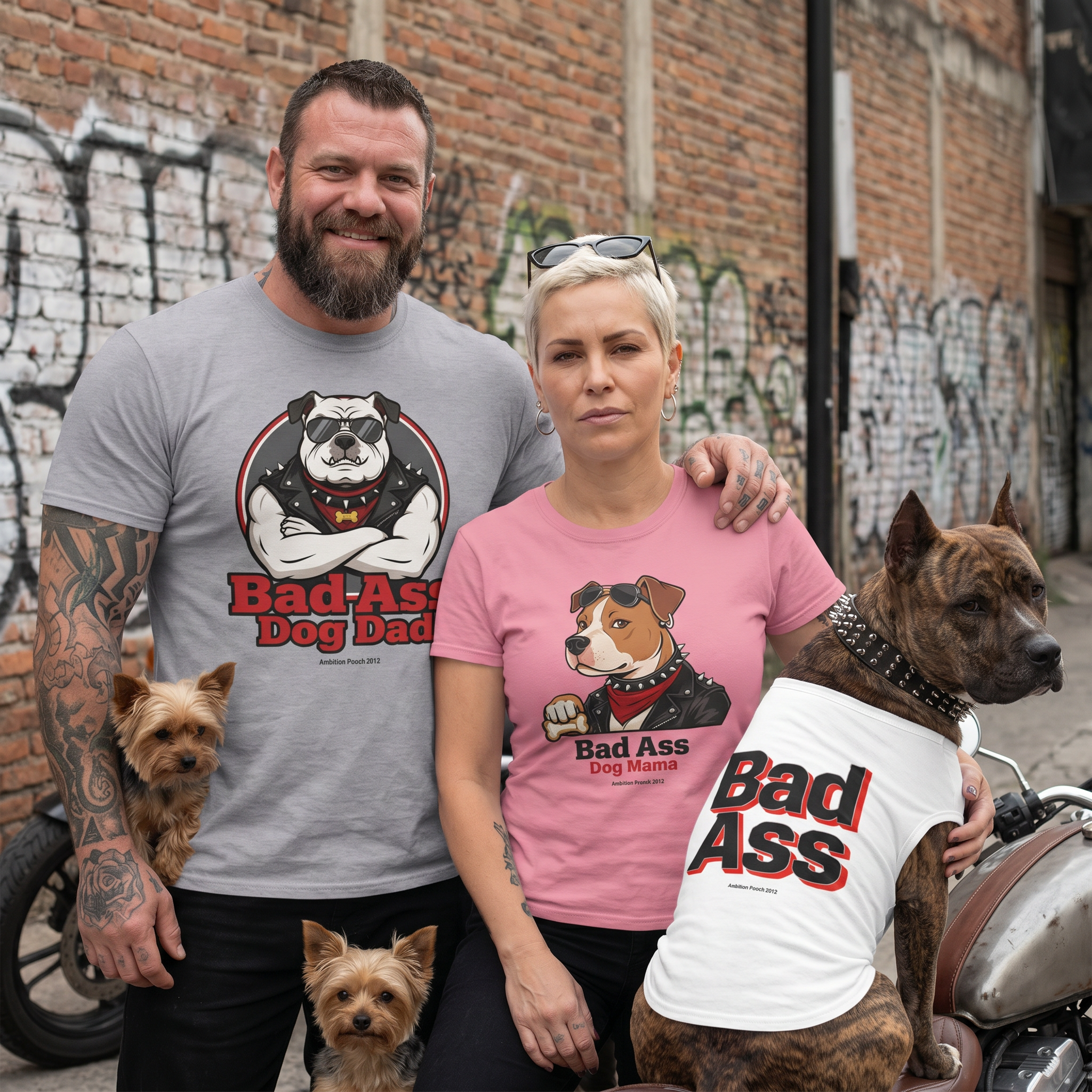 Bad Ass Tank Top — "Bad Ass Dog Mama and Bad Ass Dog Dad" (Pet &amp; Parent Matching) product thumbnail image