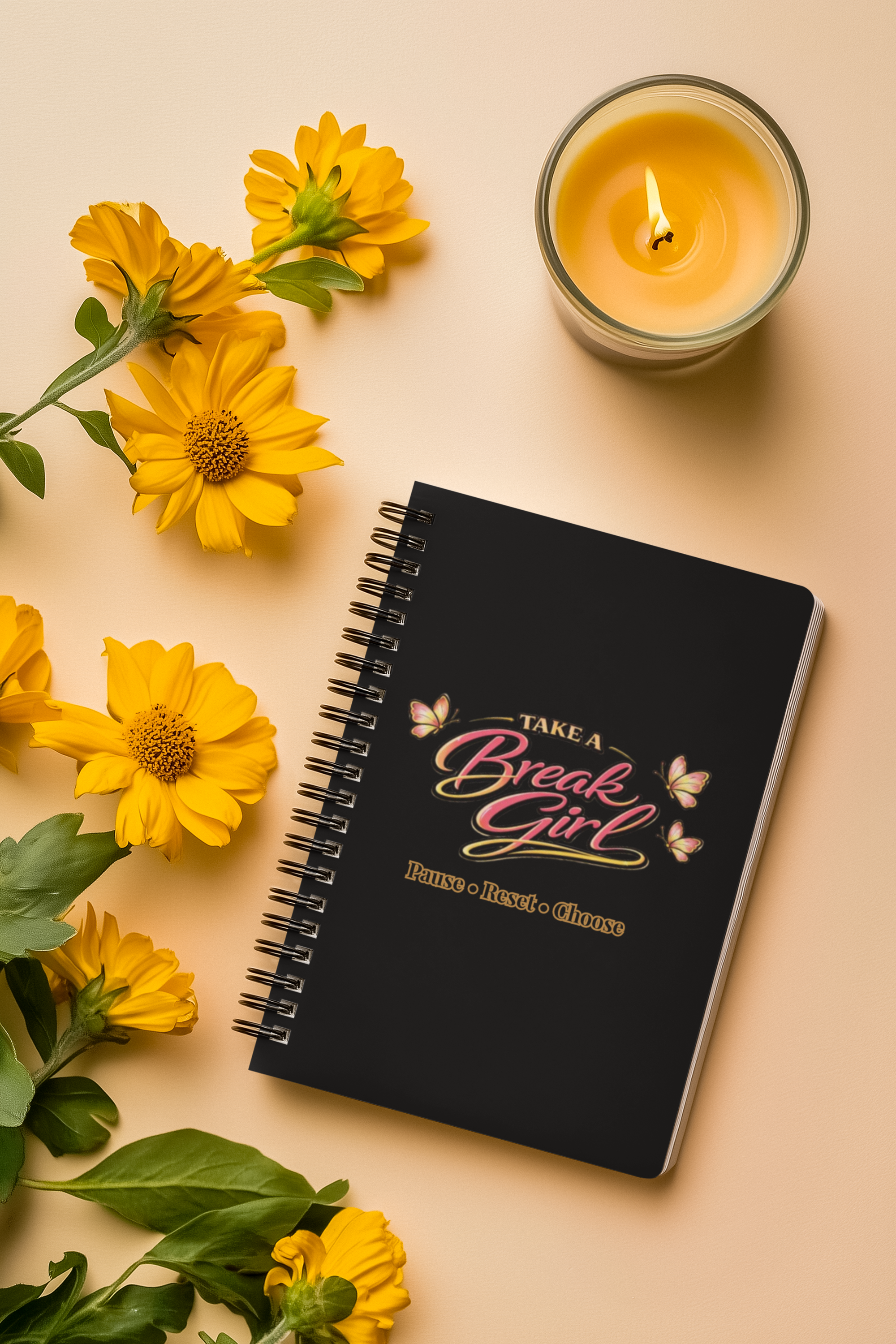 Take A Break Girl™ Signature Journal | Luxe Spiral Notebook for Daily Reset, Reflection & Soft Living product thumbnail image Take A Break Girl™ Signature Journal | Luxe Spiral Notebook for Daily Reset, Reflection & Soft Living product thumbnail image