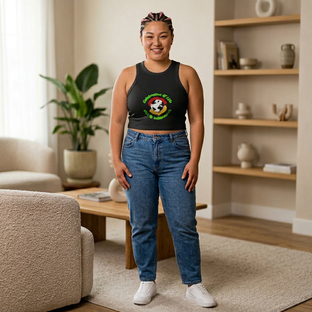 Ringer Soccer Heart Racer Tank — Women’s Pixel Heart & Globe Soccer Crop Top product thumbnail image Ringer Soccer Heart Racer Tank — Women’s Pixel Heart & Globe Soccer Crop Top product thumbnail image