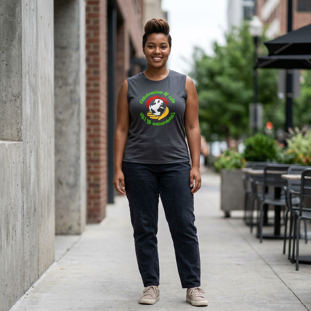 Celebration of Life Globe Tank — Personalized 'Jaden 18' Memorial Muscle Tee