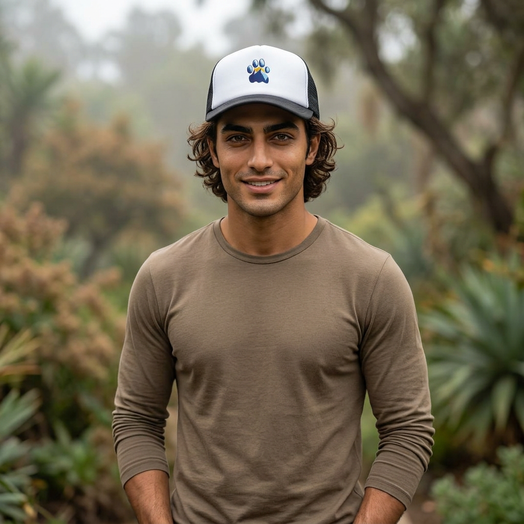 Blue Paw Print Trucker Cap – Dog Lover Mesh Hat