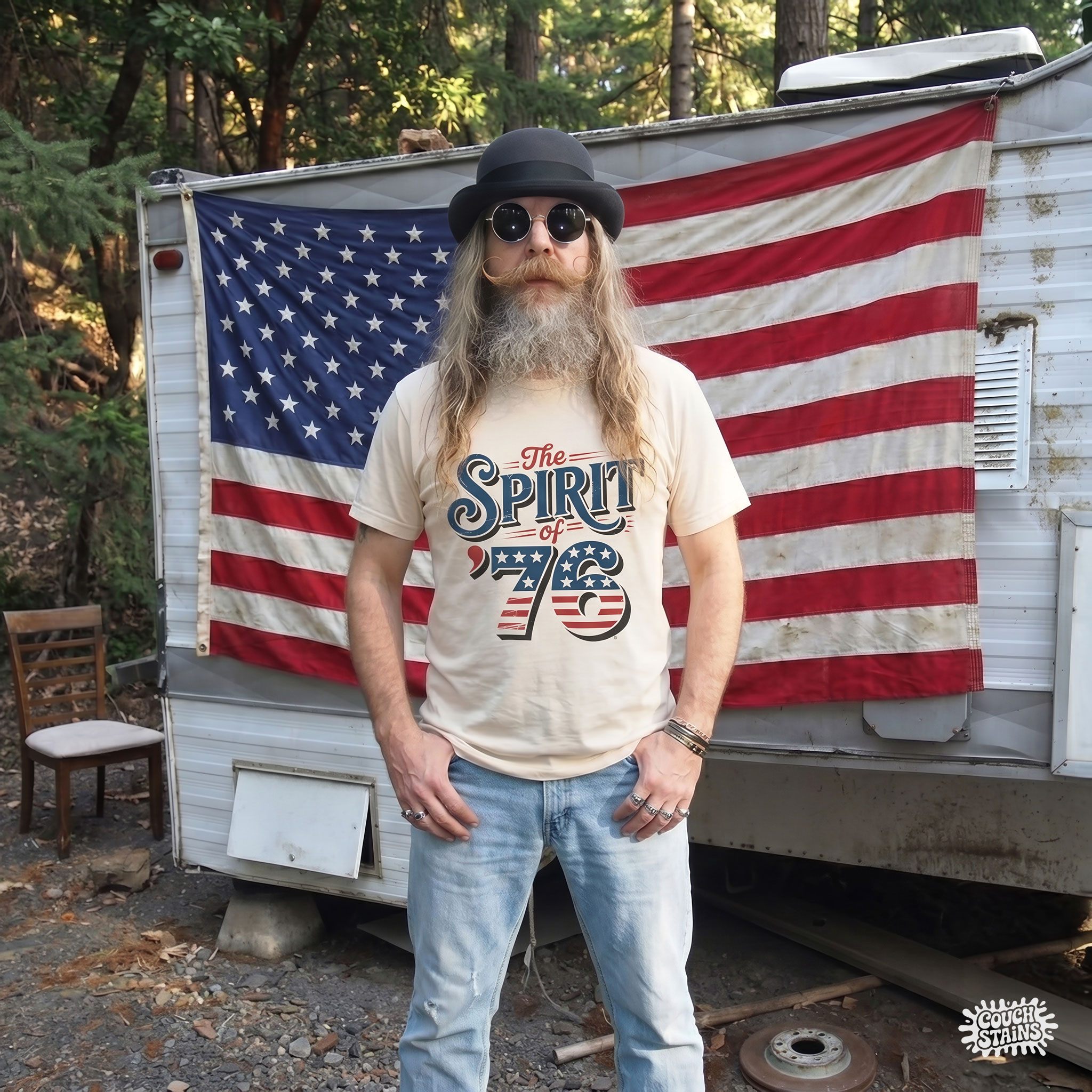 The Spirit of ’76 – Retro Americana Rebel Unisex T-Shirt product thumbnail image The Spirit of ’76 – Retro Americana Rebel Unisex T-Shirt product thumbnail image