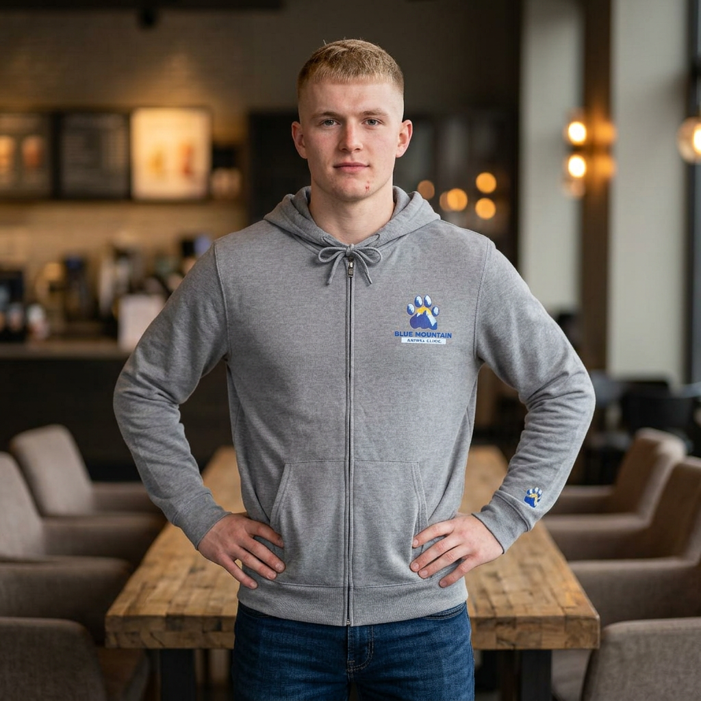 BMAC Paw Full-Zip Hoodie — "Be Kind to Animals" Comfort Zip Jacket product thumbnail image