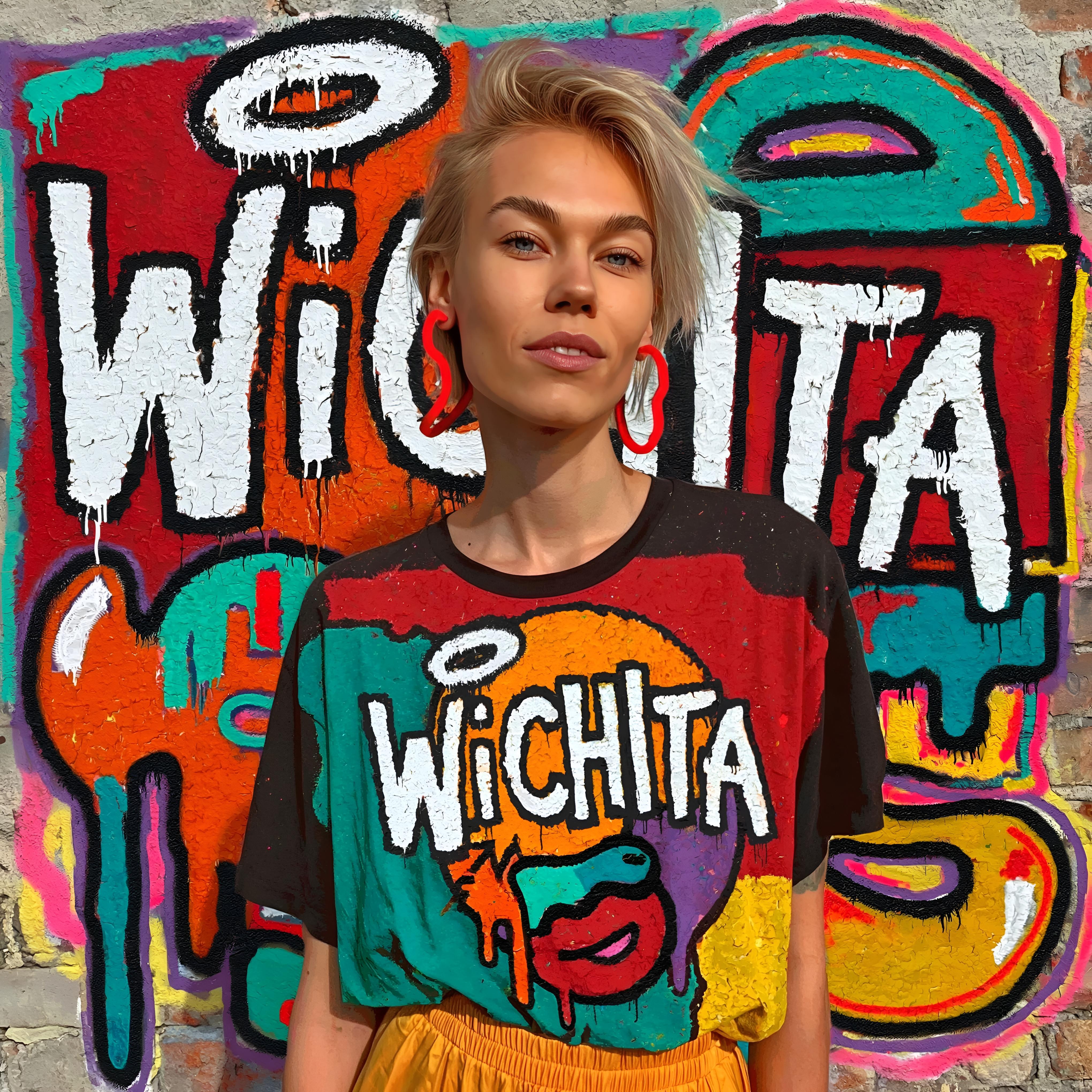 Wichita Graffiti City Tee — Urban Street Art T-Shirt product thumbnail image