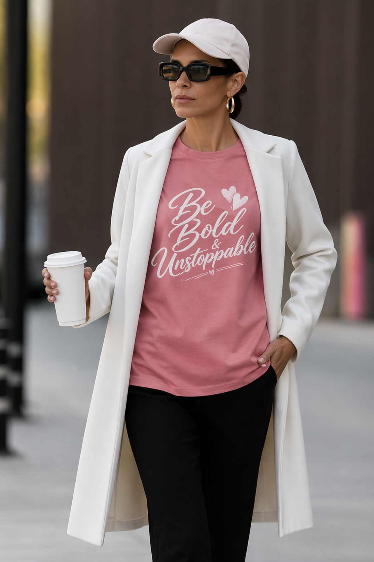 Be Bold &amp; Unstoppable T-Shirt — Motivational Graphic Tee for Women product thumbnail image