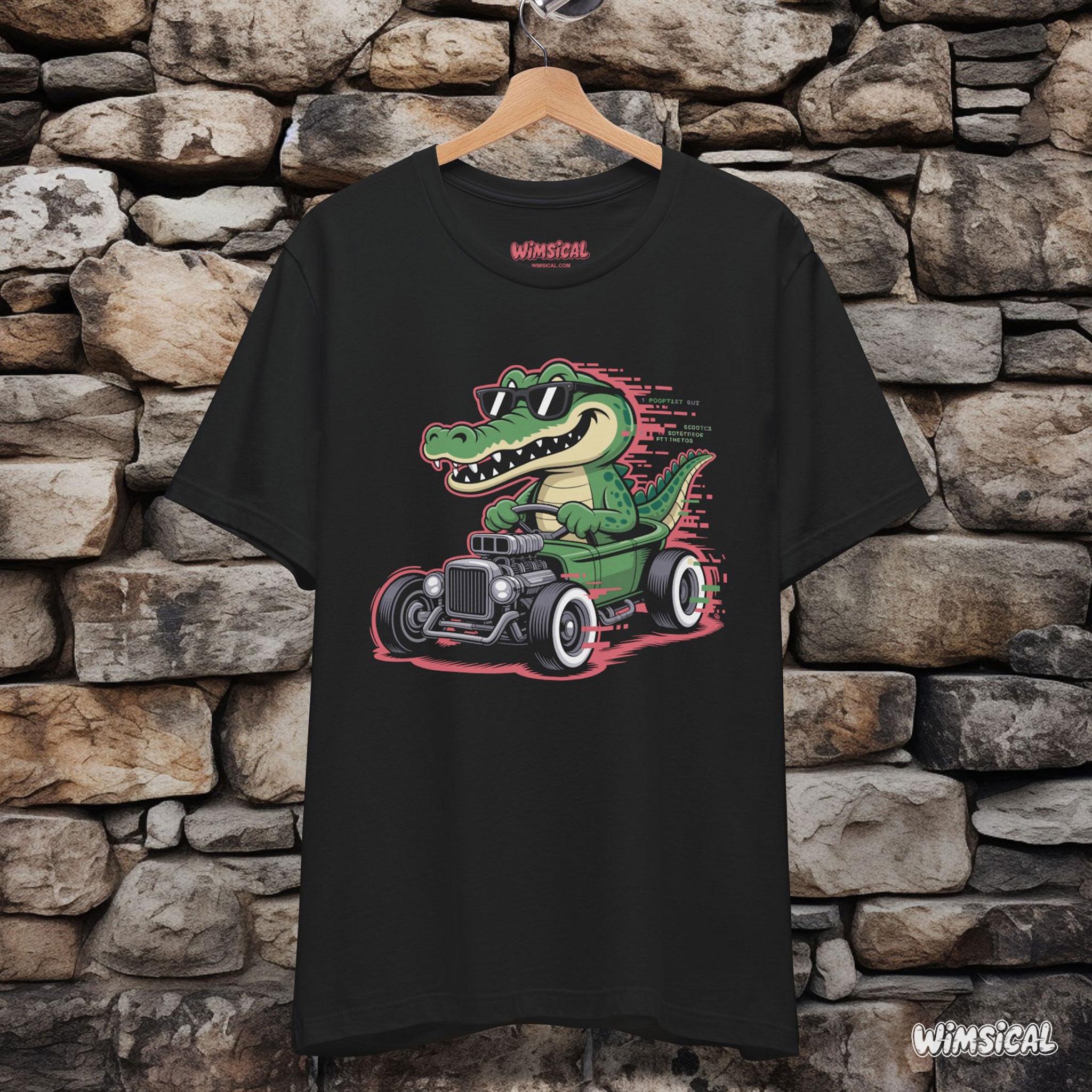Bayou Burnout – Swamp Gator Hot Rod Unisex T-Shirt product thumbnail image