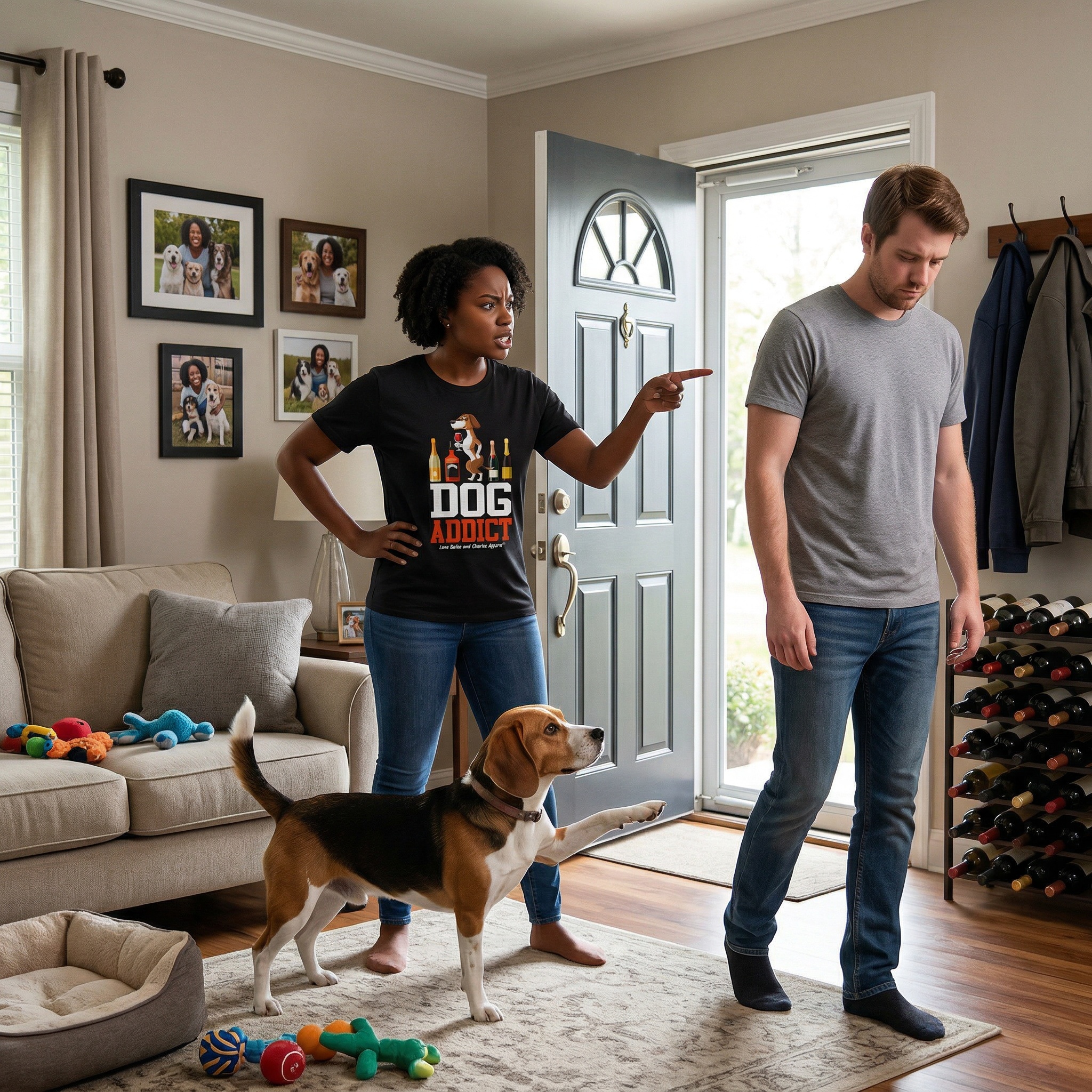 Dog Addict Unisex Softstyle T-Shirt (All Dogs) product thumbnail image Dog Addict Unisex Softstyle T-Shirt (All Dogs) product thumbnail image