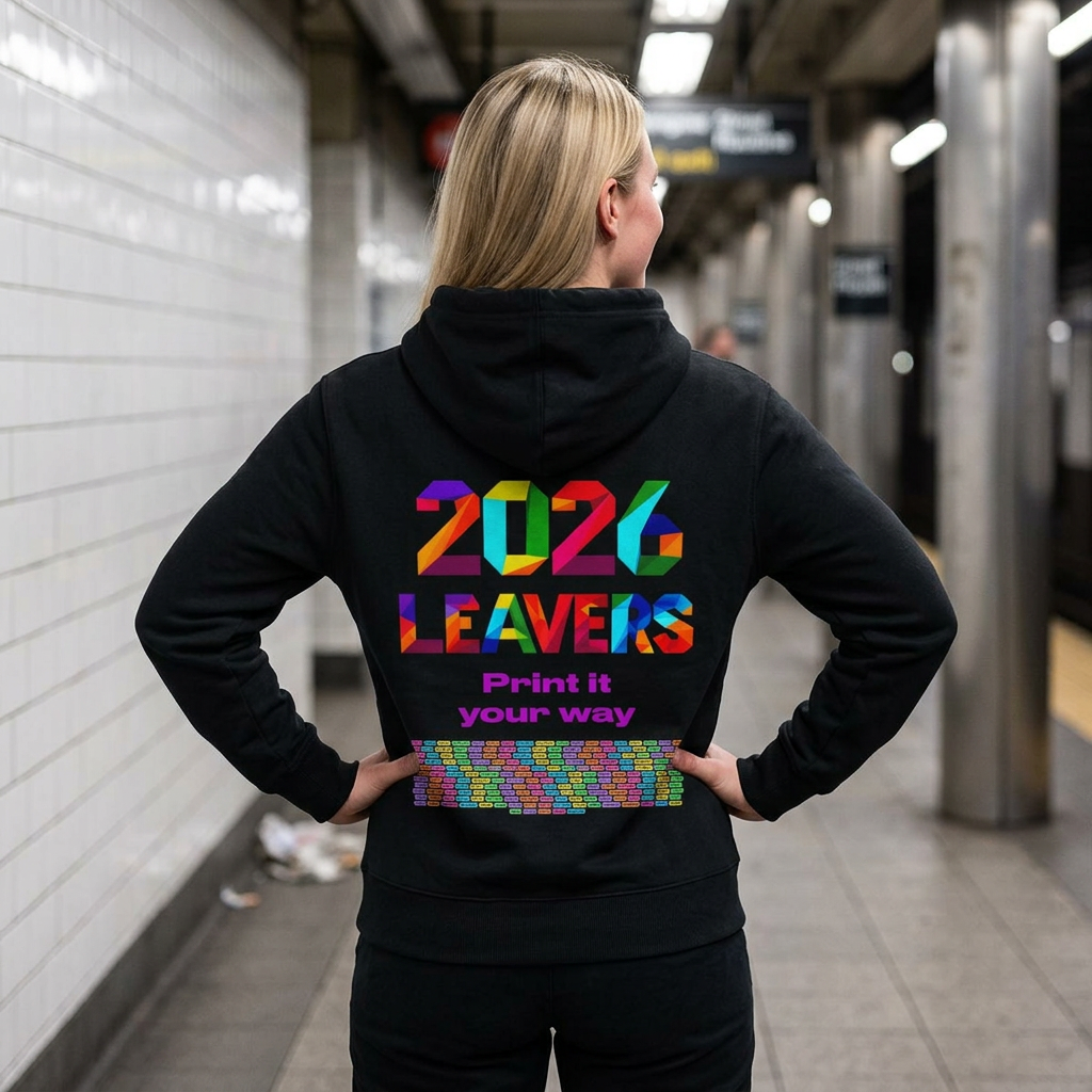 2026 Leavers Hoodie - Customizable Three-Panel Fleece Graduation Hoodie product thumbnail image