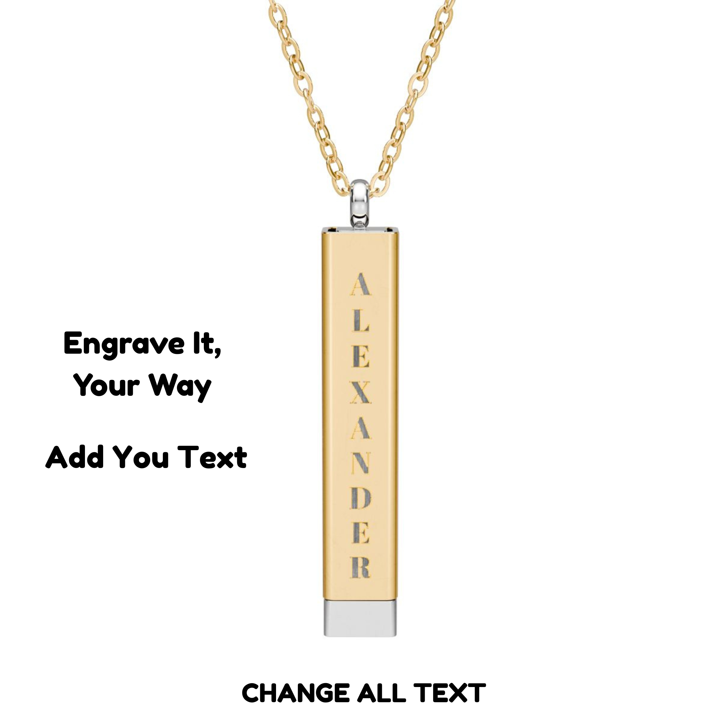 Personalized Sliding Bar Necklace | Custom Secret Message Engraving | Perfect Gift for Him & Her product thumbnail image Personalized Sliding Bar Necklace | Custom Secret Message Engraving | Perfect Gift for Him & Her product thumbnail image