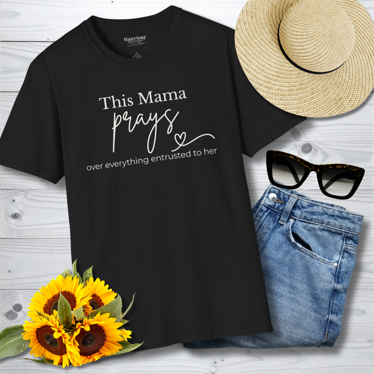 Christian Mom Shirt | This Mama Prays | faith-Based Motherhood Tee