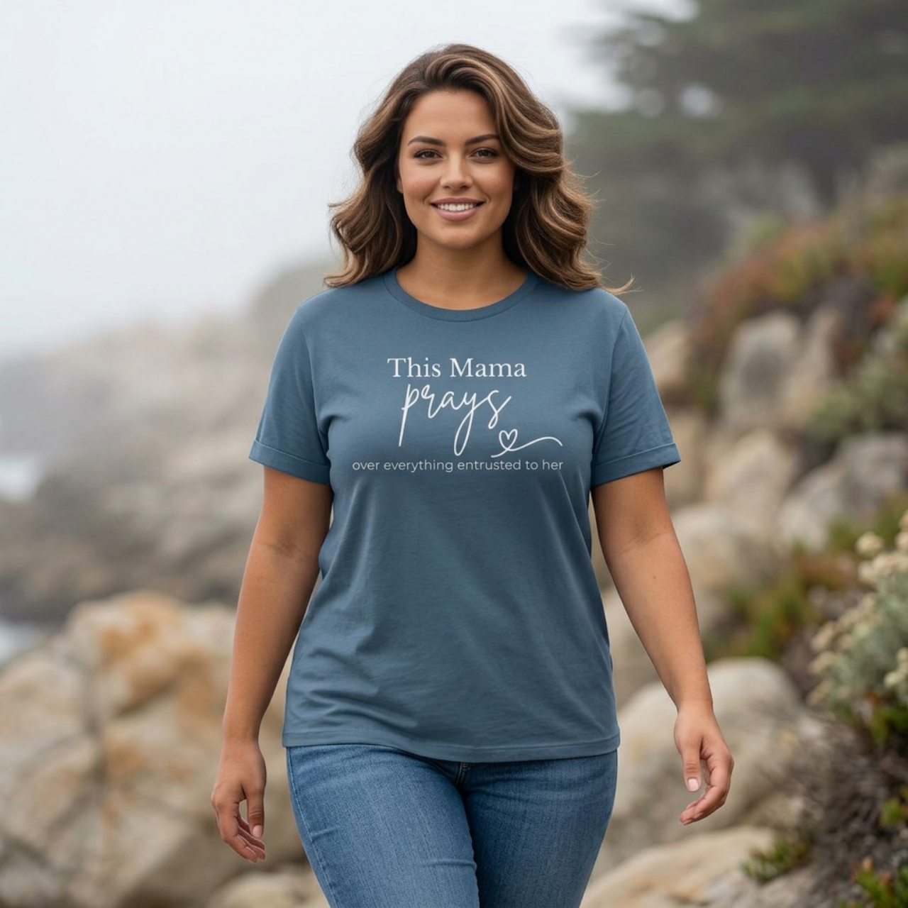 Christian Mom Shirt | This Mama Prays | faith-Based Motherhood Tee product thumbnail image