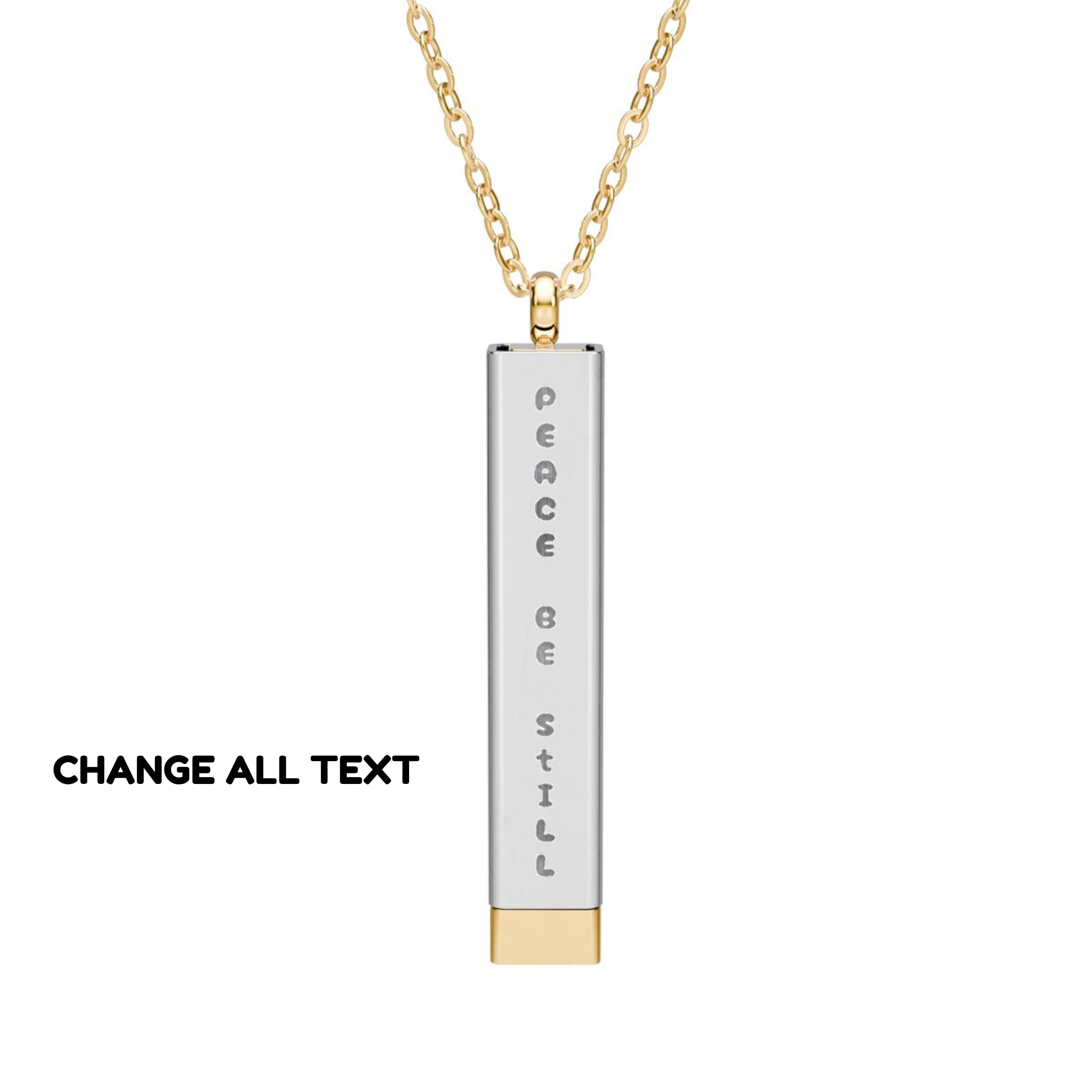 Engraved Secret Message Necklace | Personalized Peace Be Still Bar Pendant | Unique Gift Idea product thumbnail image Engraved Secret Message Necklace | Personalized Peace Be Still Bar Pendant | Unique Gift Idea product thumbnail image