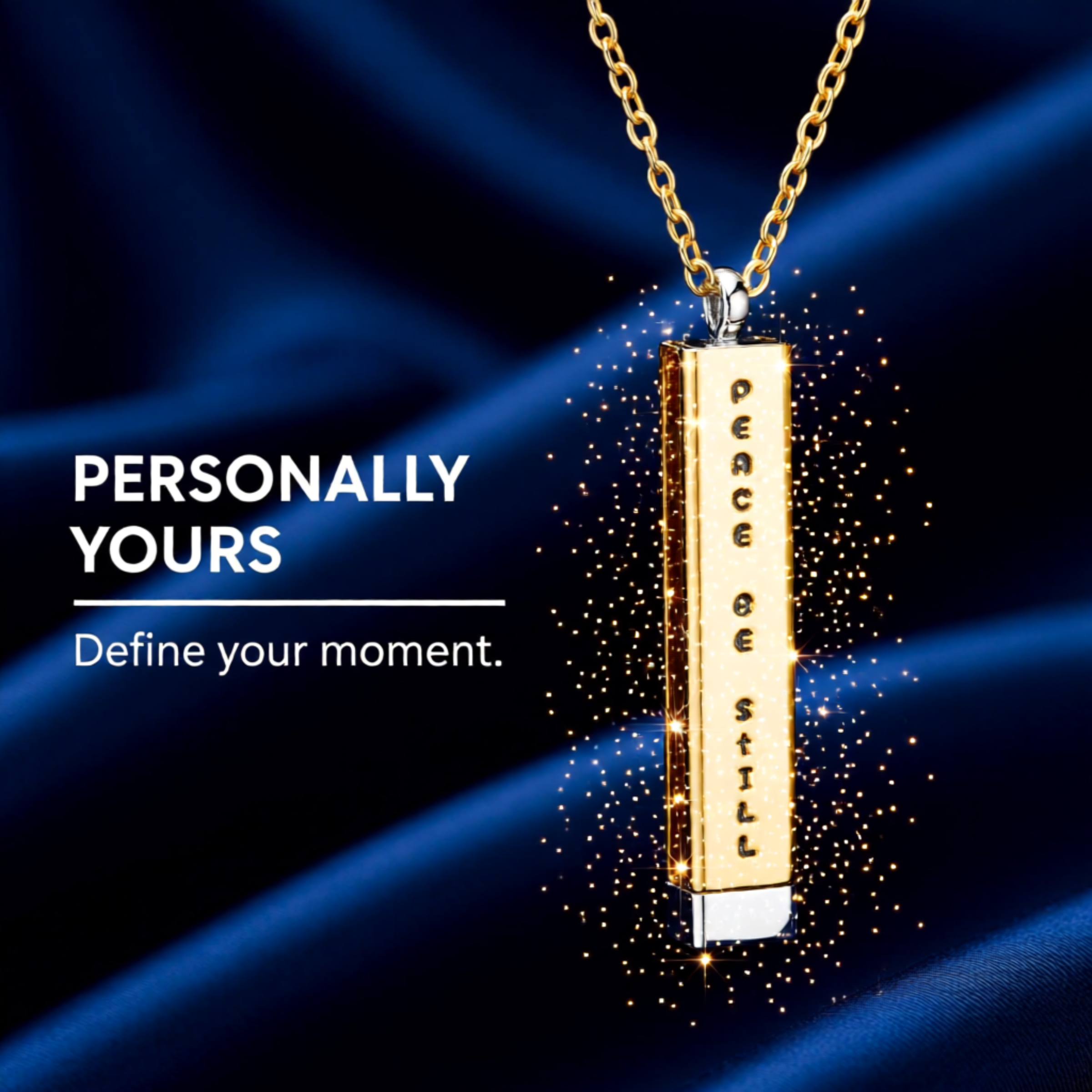 Engraved Secret Message Necklace | Personalized Peace Be Still Bar Pendant | Unique Gift Idea product thumbnail image Engraved Secret Message Necklace | Personalized Peace Be Still Bar Pendant | Unique Gift Idea product thumbnail image