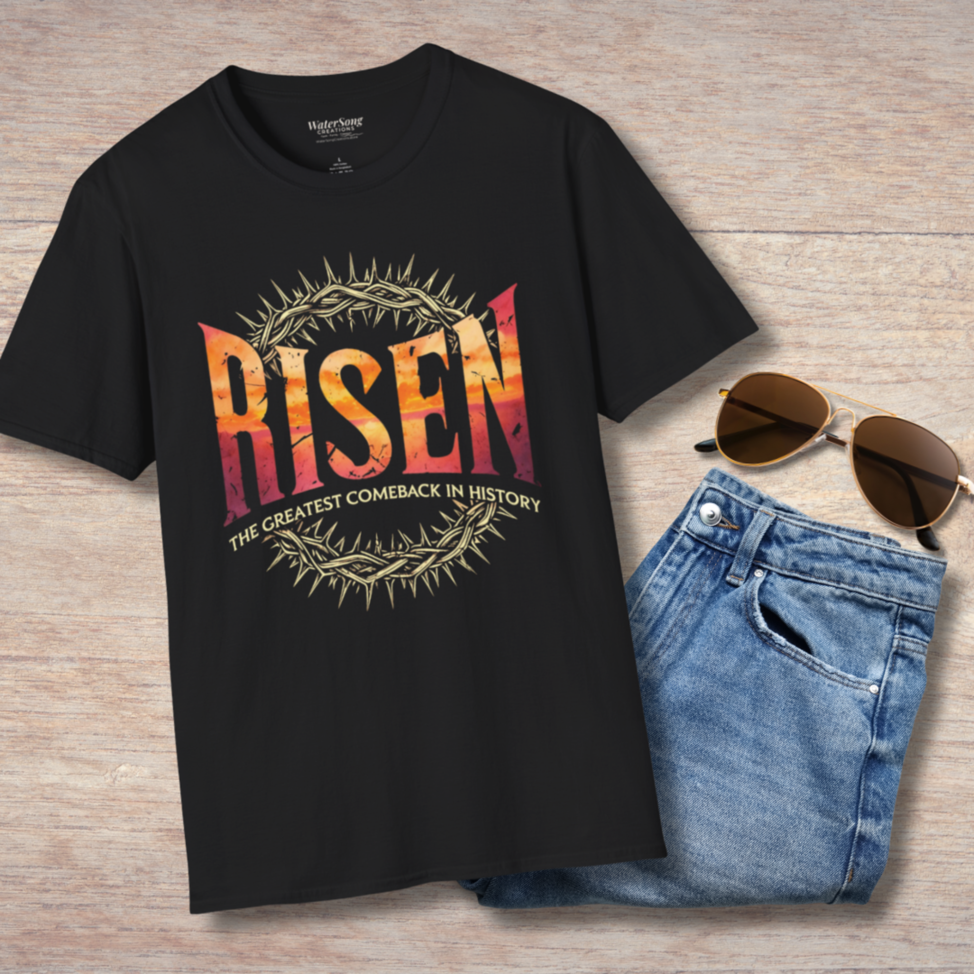 Risen Soft Cotton T-shirt - Greatest Comeback in History product thumbnail image Risen Soft Cotton T-shirt - Greatest Comeback in History product thumbnail image