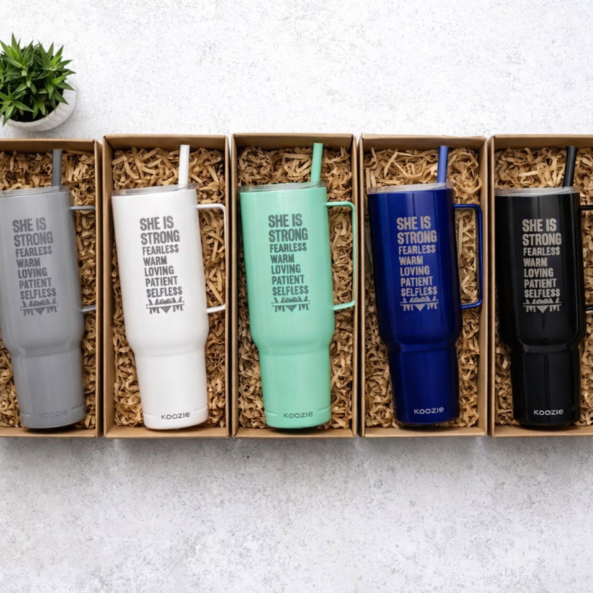 40oz Engraved Insulated Tumbler with Lid &amp; Straw — Customizable Travel Mug product thumbnail image