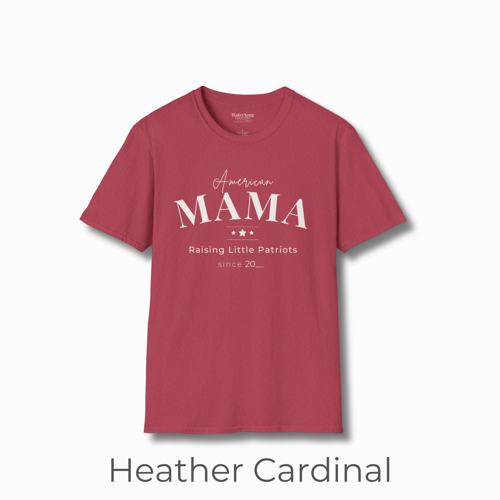 American Mama Shirt | Raising Little Patriots Since 20__ | Patriotic Mom Tee product thumbnail image