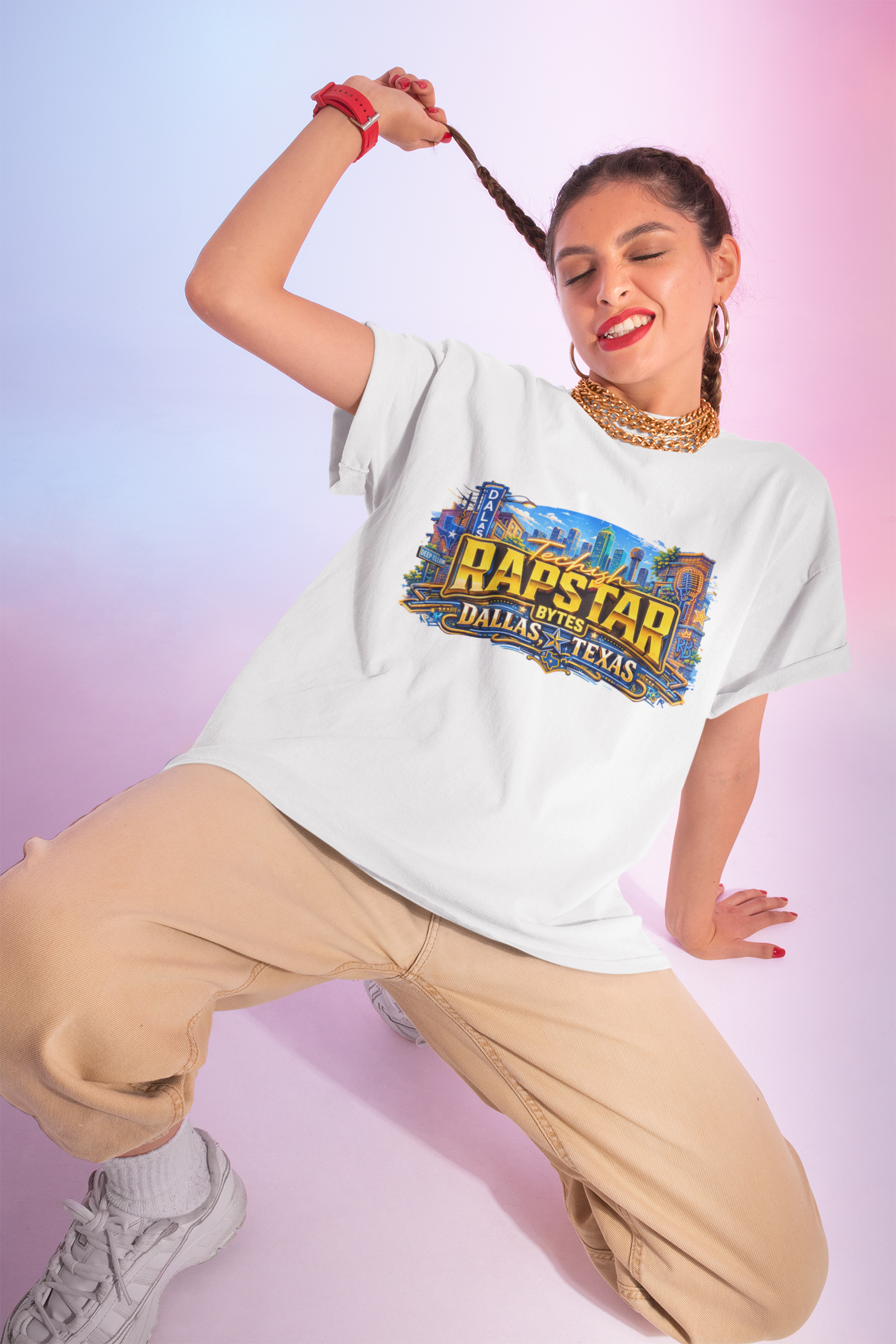 Techish Rapstar Bytes T -Shirt.- Dallas Edition product thumbnail image