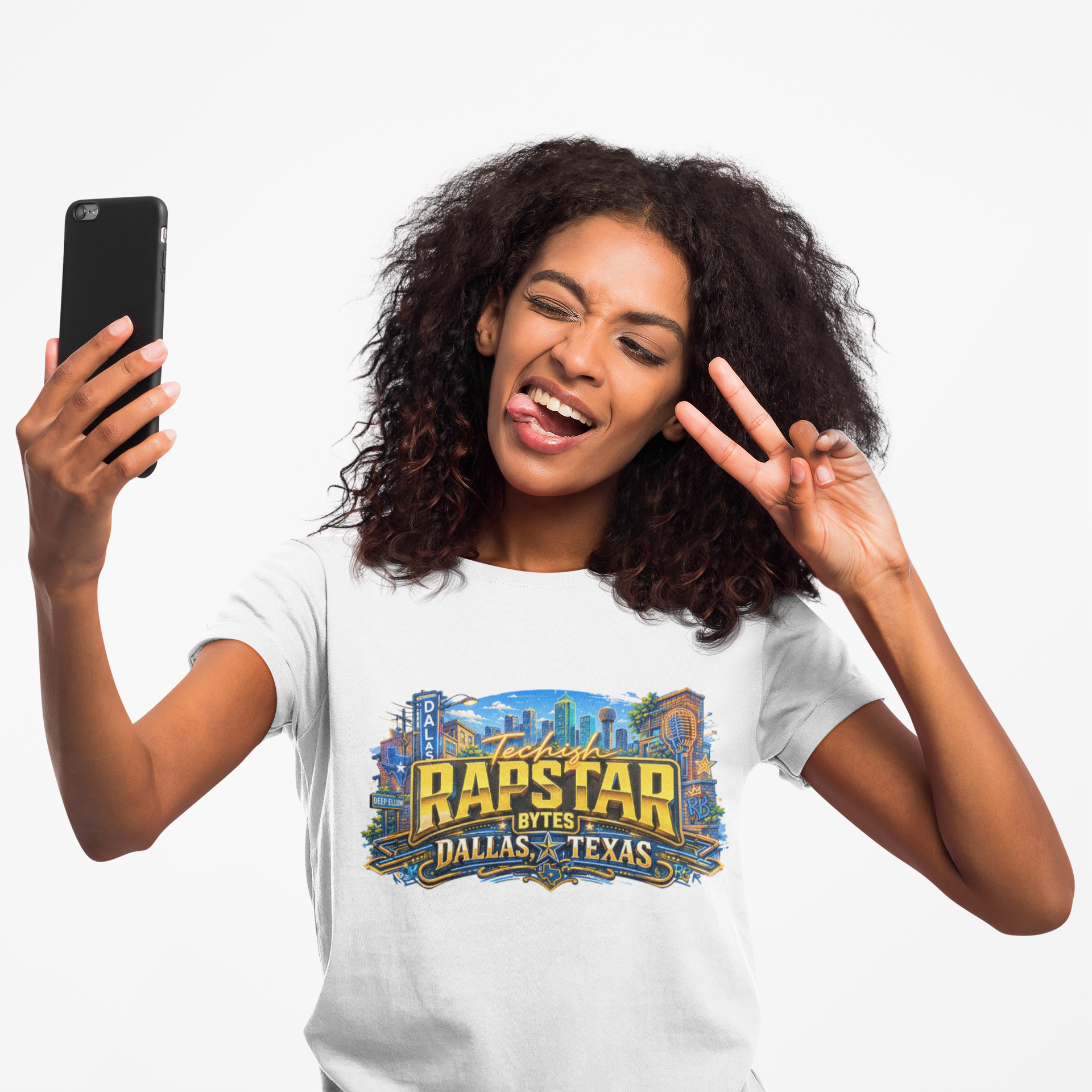 Techish Rapstar Bytes T -Shirt.- Dallas Edition product thumbnail image