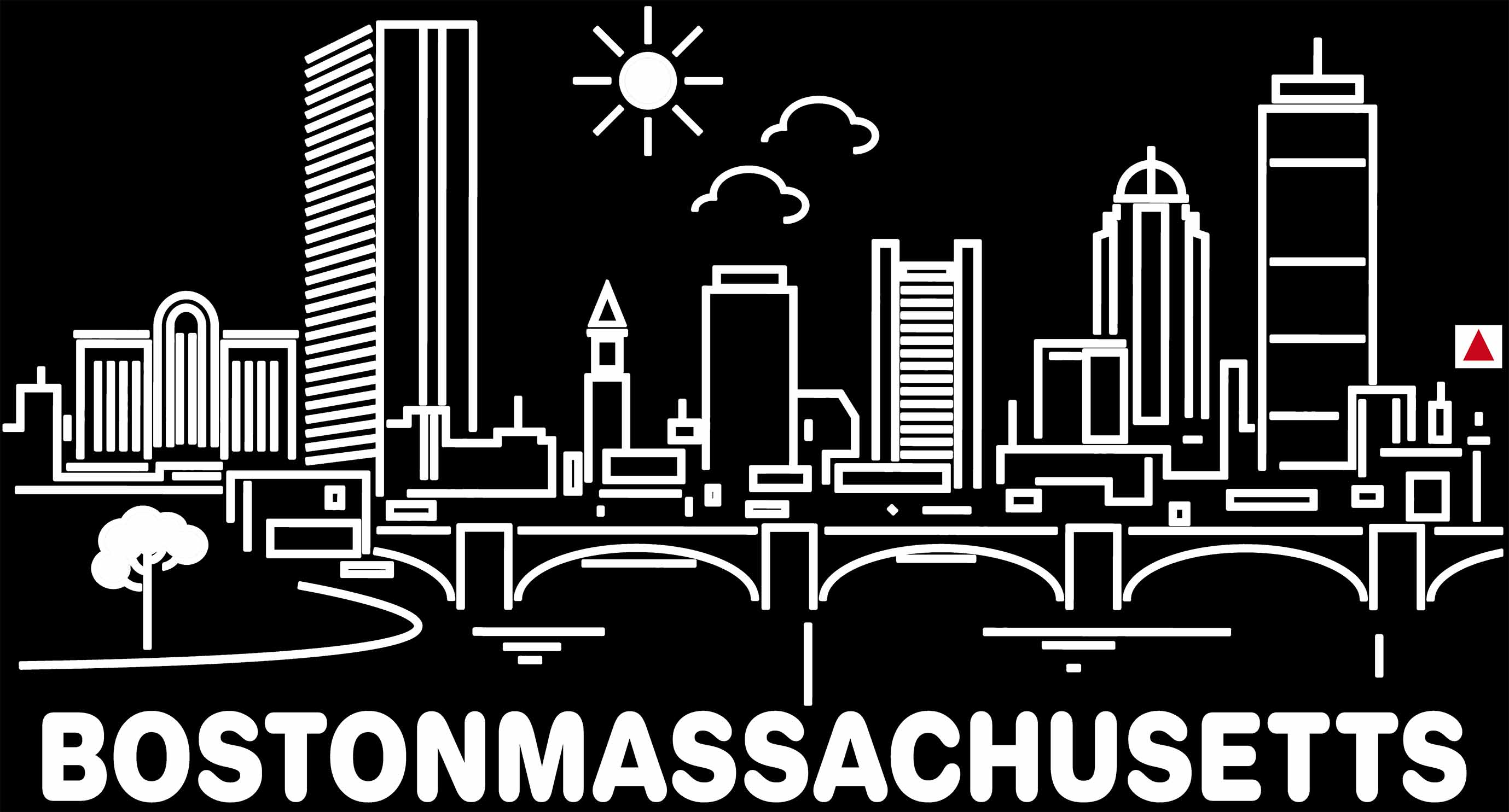 Boston Massachusetts Skyline T-Shirt product thumbnail image