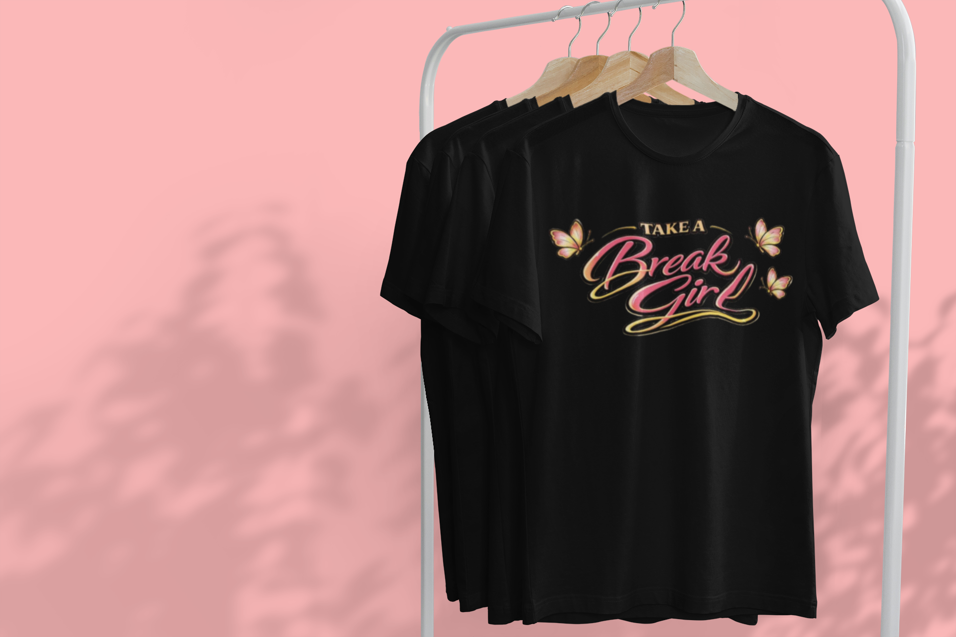 Take A Break Girl™ Statement Tee | “Pause. Reset. Choose.” Luxe Graphic T-Shirt | Gildan Softstyle 64000 Unisex Fit product thumbnail image