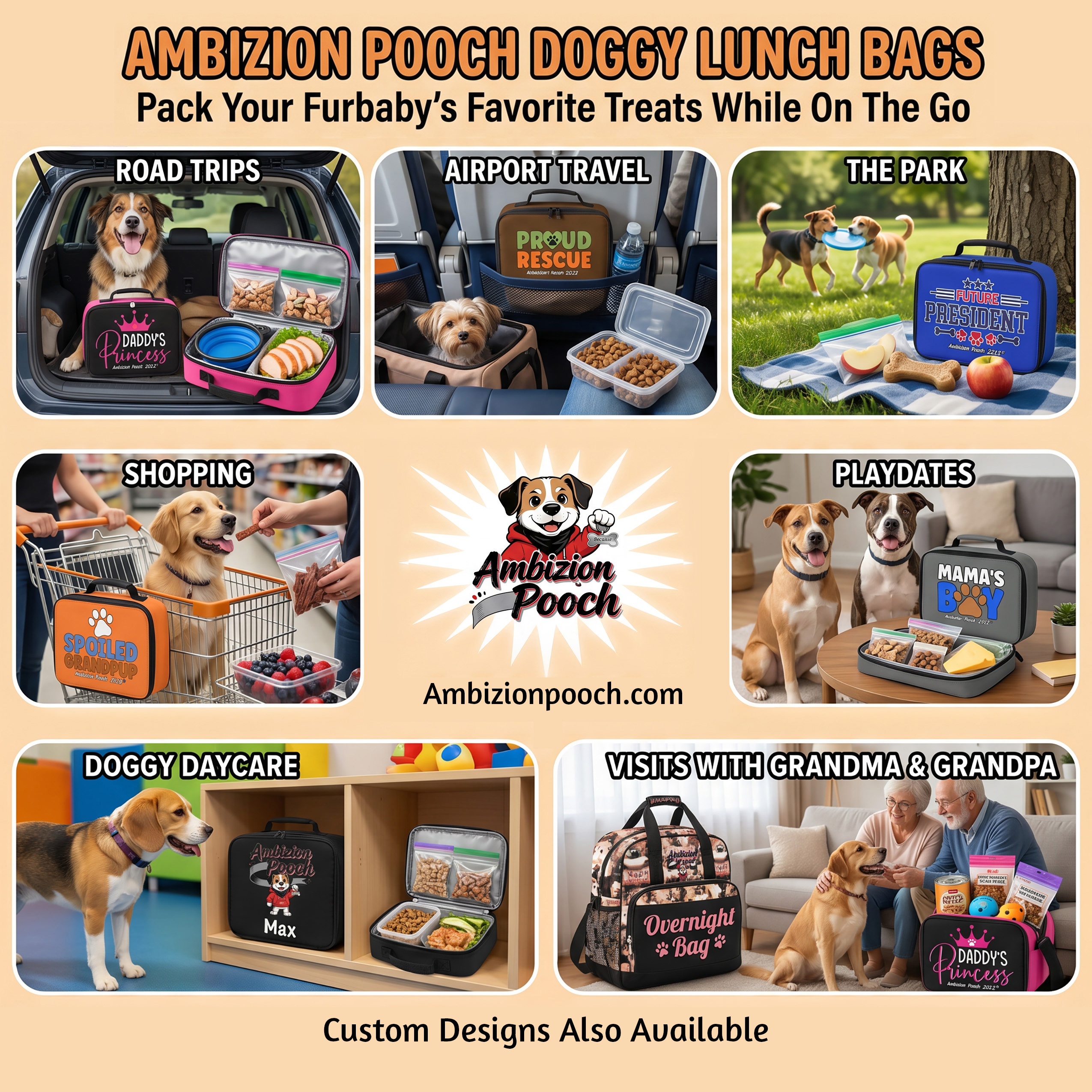 Future President Doggy Lunch Bag Blue product thumbnail image Future President Doggy Lunch Bag Blue product thumbnail image