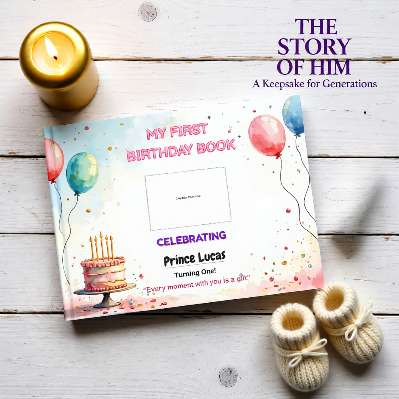 Personalized My First Birthday Hardcover Photobook - 11x8.5 Keepsake Gift for Babies and Moms product thumbnail image Personalized My First Birthday Hardcover Photobook - 11x8.5 Keepsake Gift for Babies and Moms product thumbnail image